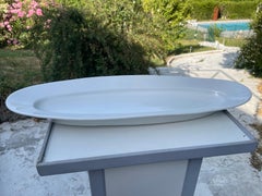 Gran plato de pescado en porcelana, color blanco, principios del s. XX