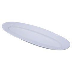 Grande piatto da pesce in porcellana, colore bianco, inizio XX secolo