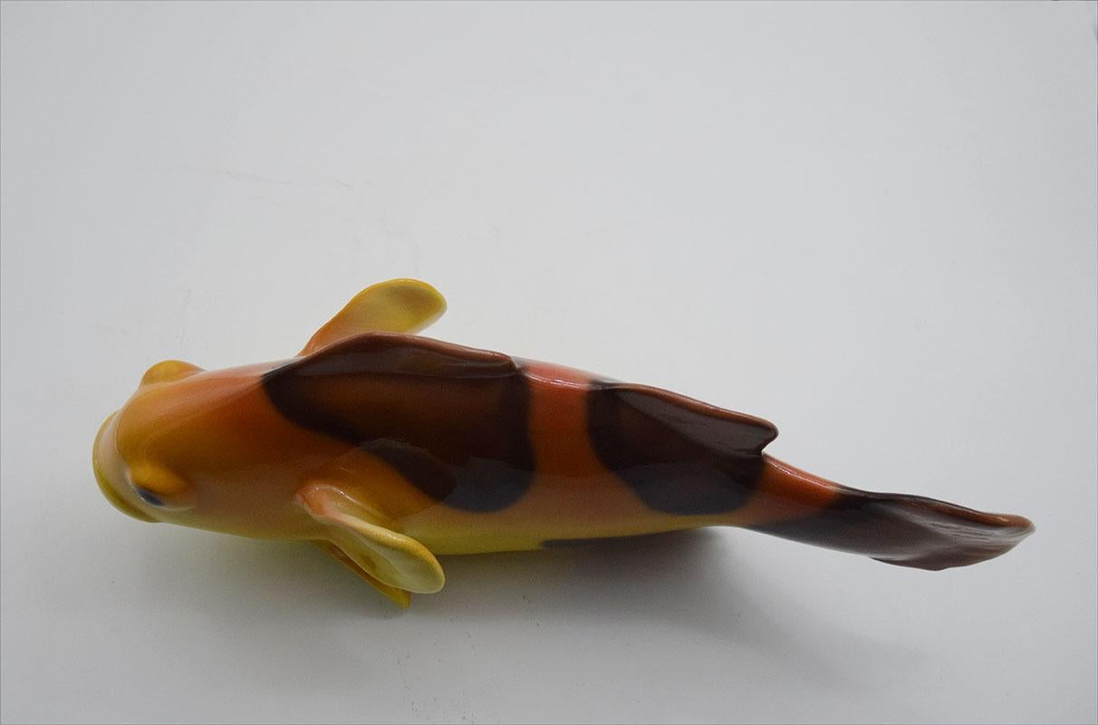 Mid-Century Modern Large Fish in Glazed Ceramic, 1960s Italian Production For Sale