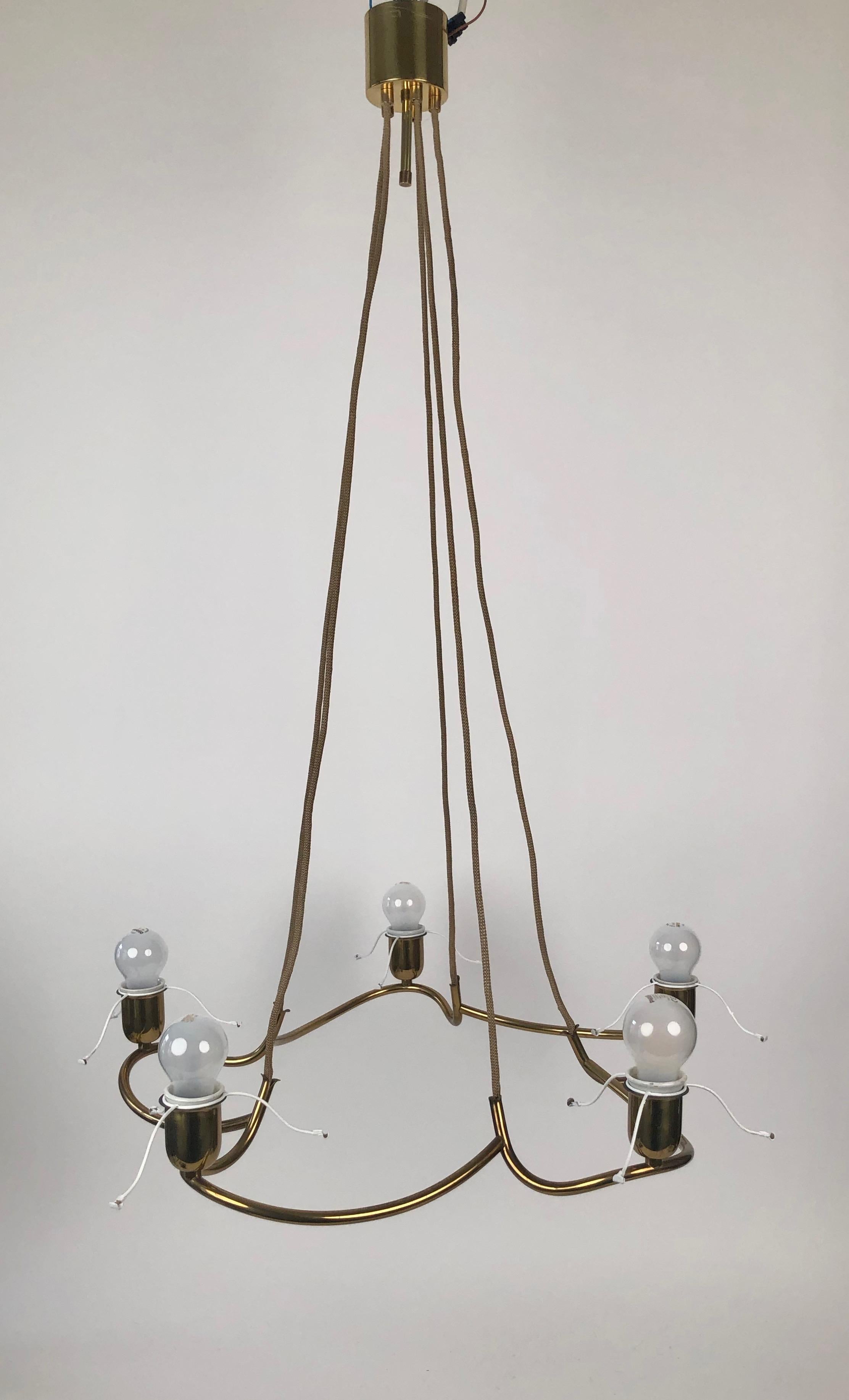 Large, Five Arm,  Heron Lamp from J.T. Kalmar, 1930's In Good Condition For Sale In Vienna, Austria