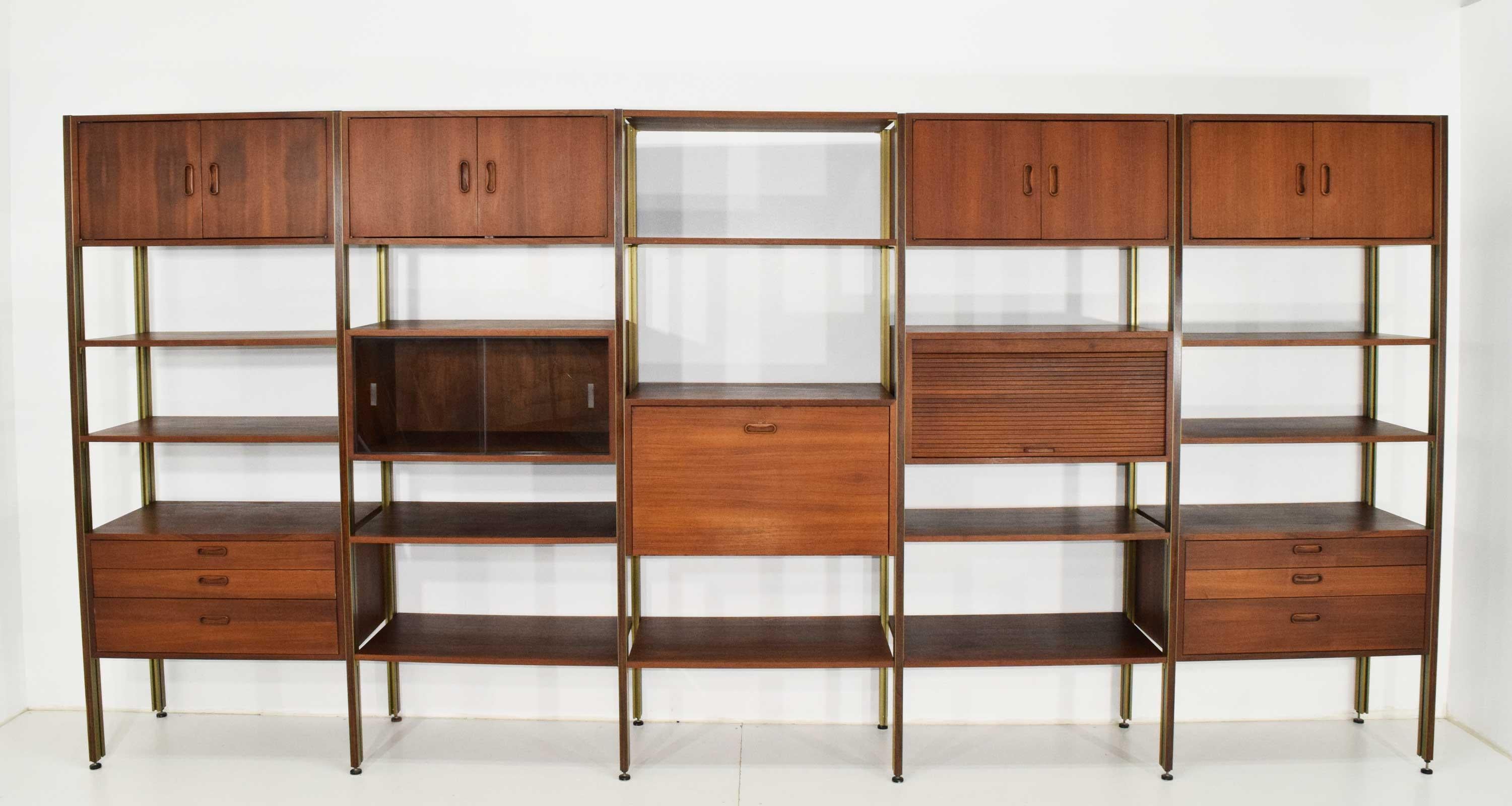 Mid-Century Modern Large Five Bay George Nelson Omni System