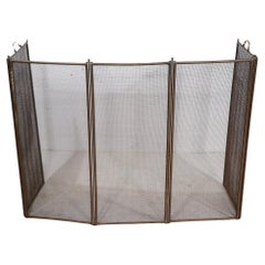 Large Five Fold Fireplace Screen Spark Gard 