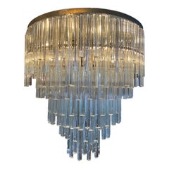 Large five tiered venini waterfall chandelier