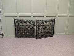 Large Fixed Wrought Iron Fire Guard