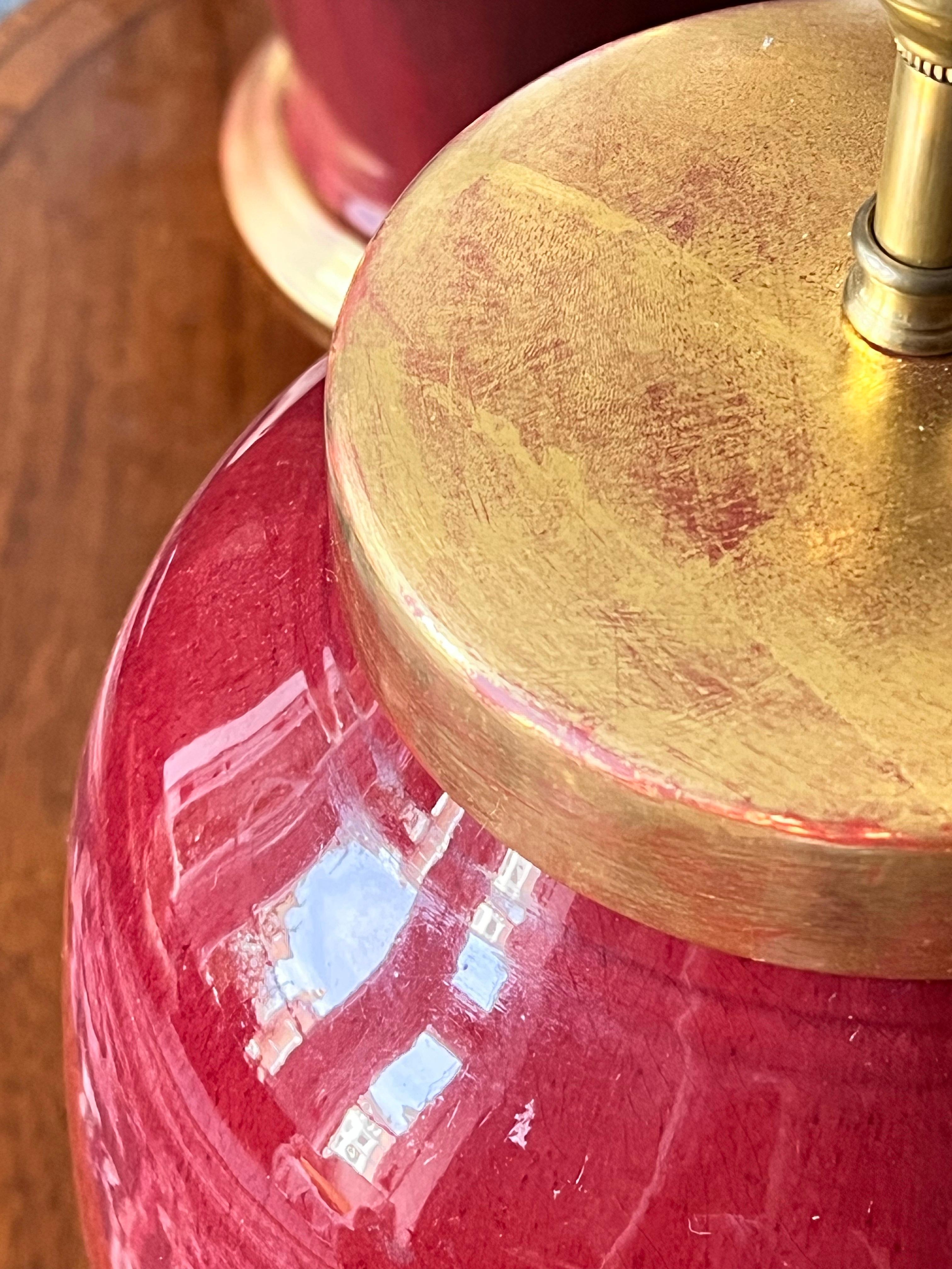 Ceramic Large Flambé Table Lamps For Sale