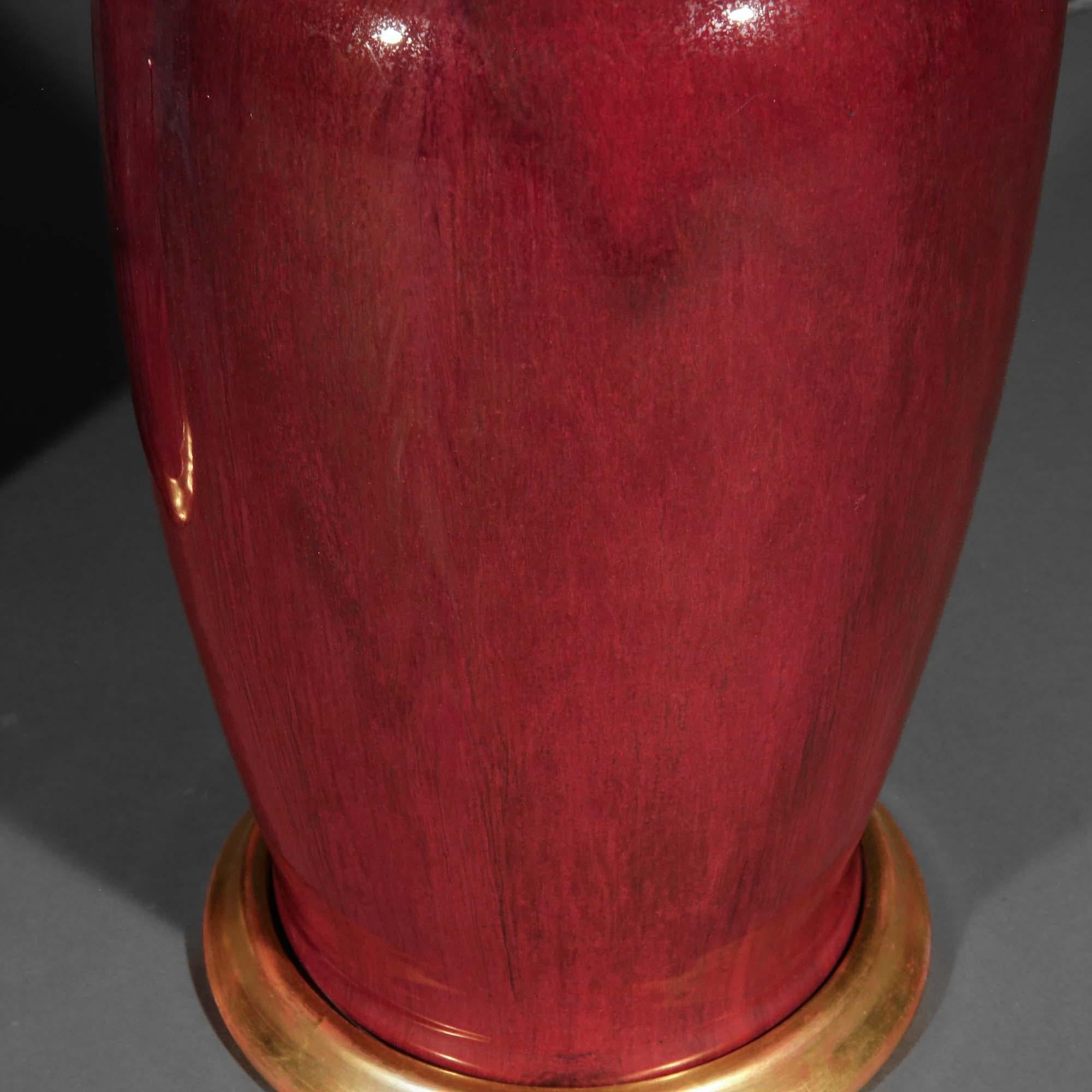 Large Flambé Table Lamps For Sale 3