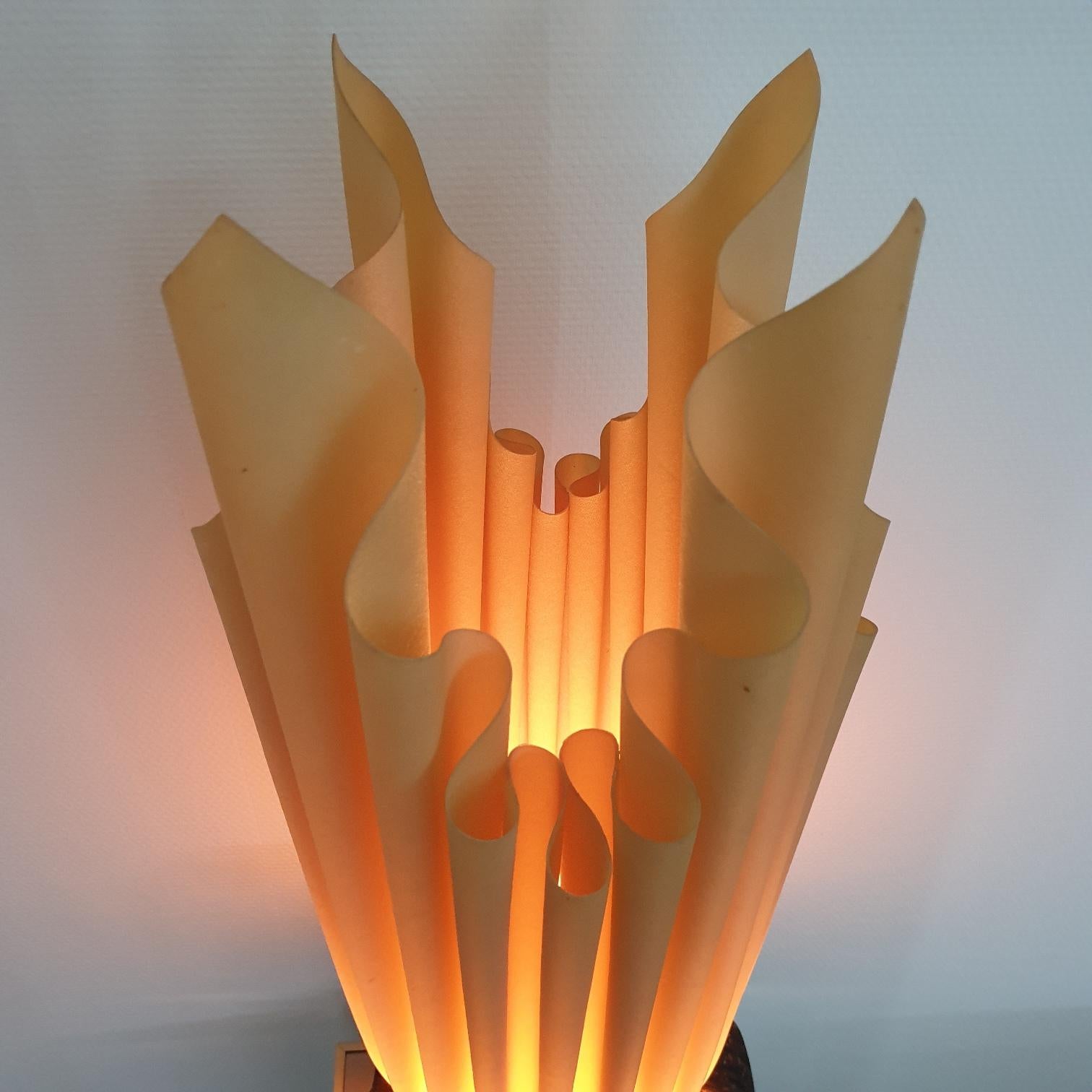 Polyester Large Flaming Torch Table Lamp by Georgia Jacob, 1970s For Sale