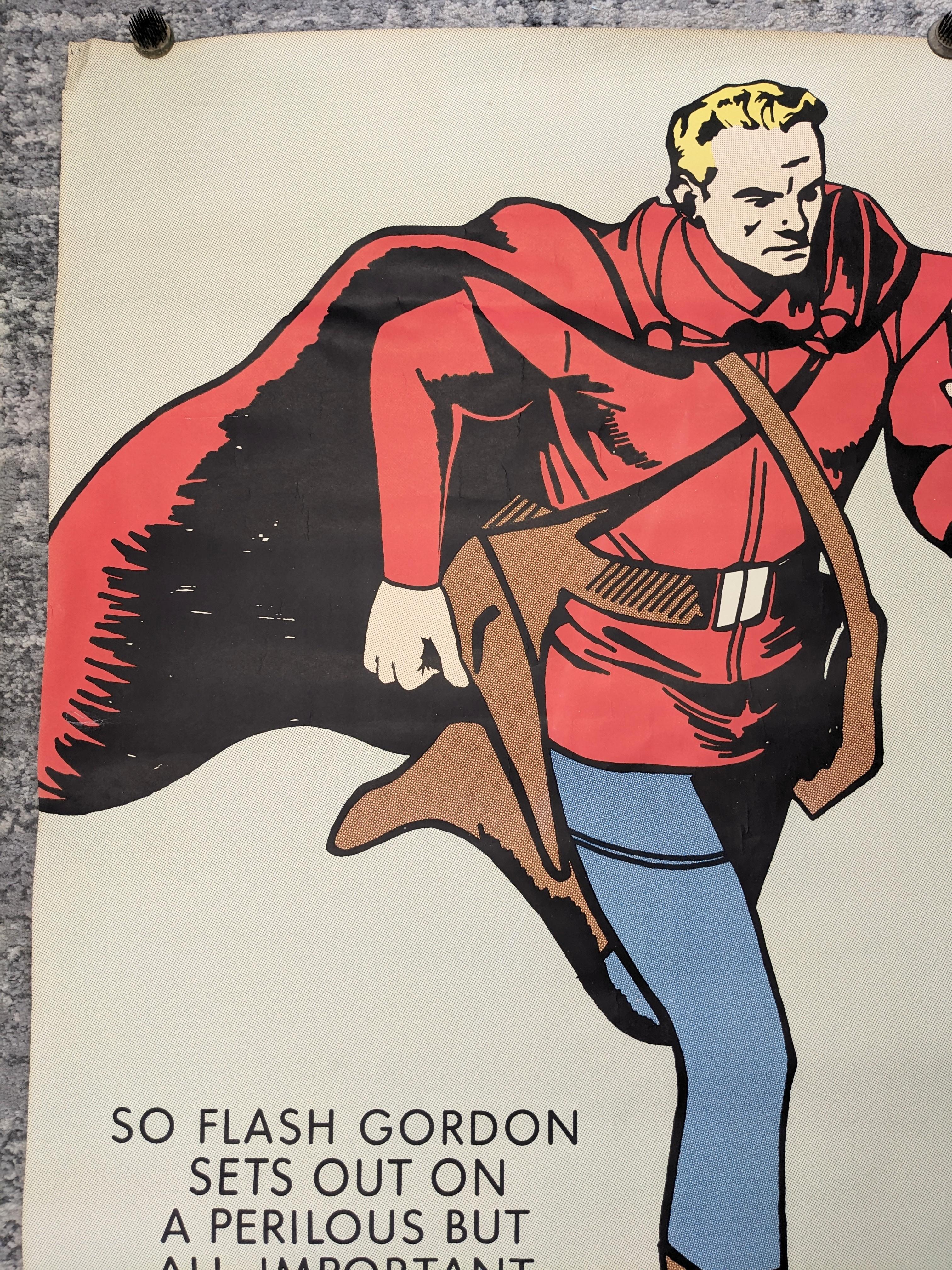 Large Flash Gordon Poster  In Good Condition For Sale In Riverdale, NY