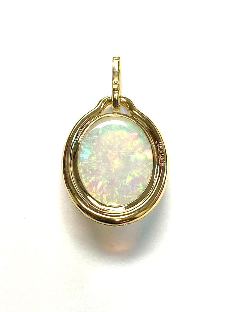 opal pendant with diamonds