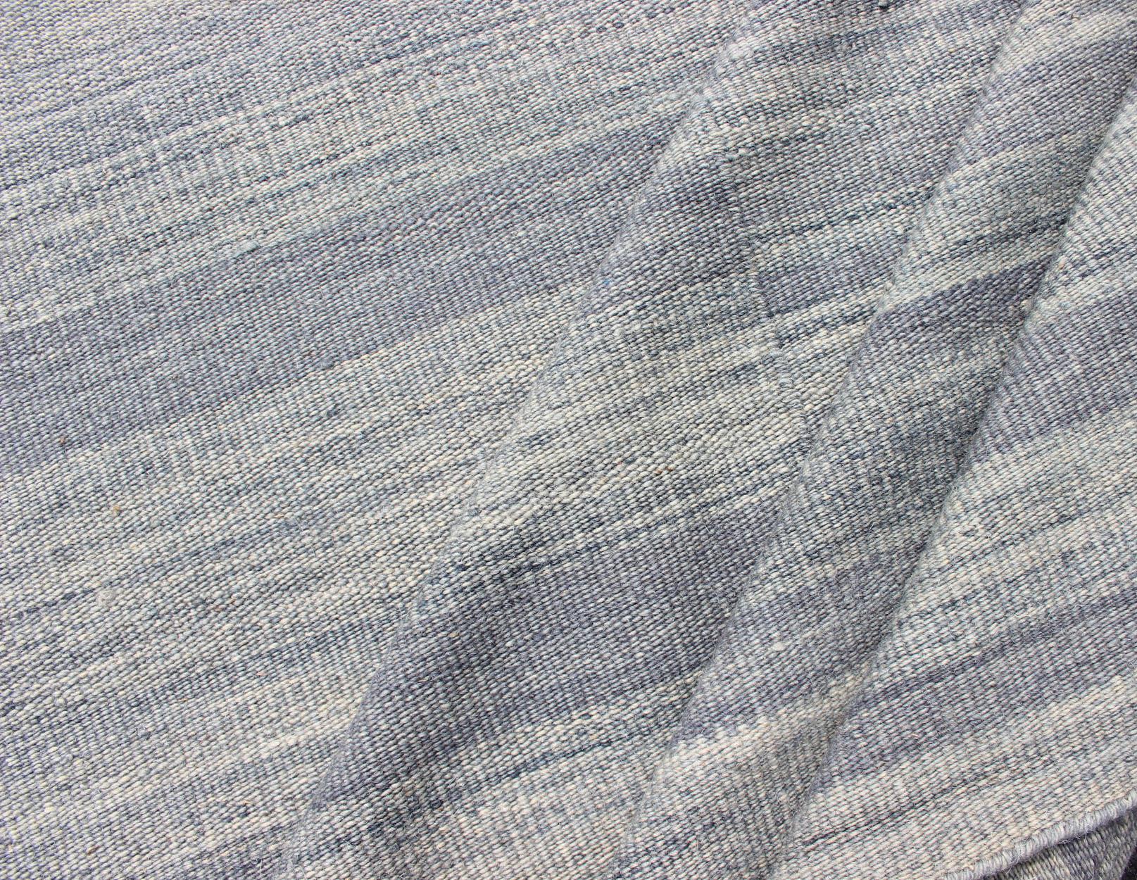 Kilim a trama piatta di grandi dimensioni a righe variegate con un design moderno 12'0 X 16'5 in vendita 6