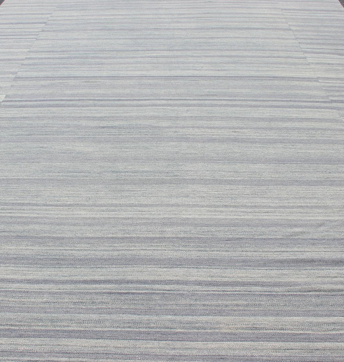 Kilim a trama piatta di grandi dimensioni a righe variegate con un design moderno 12'0 X 16'5 in vendita 8