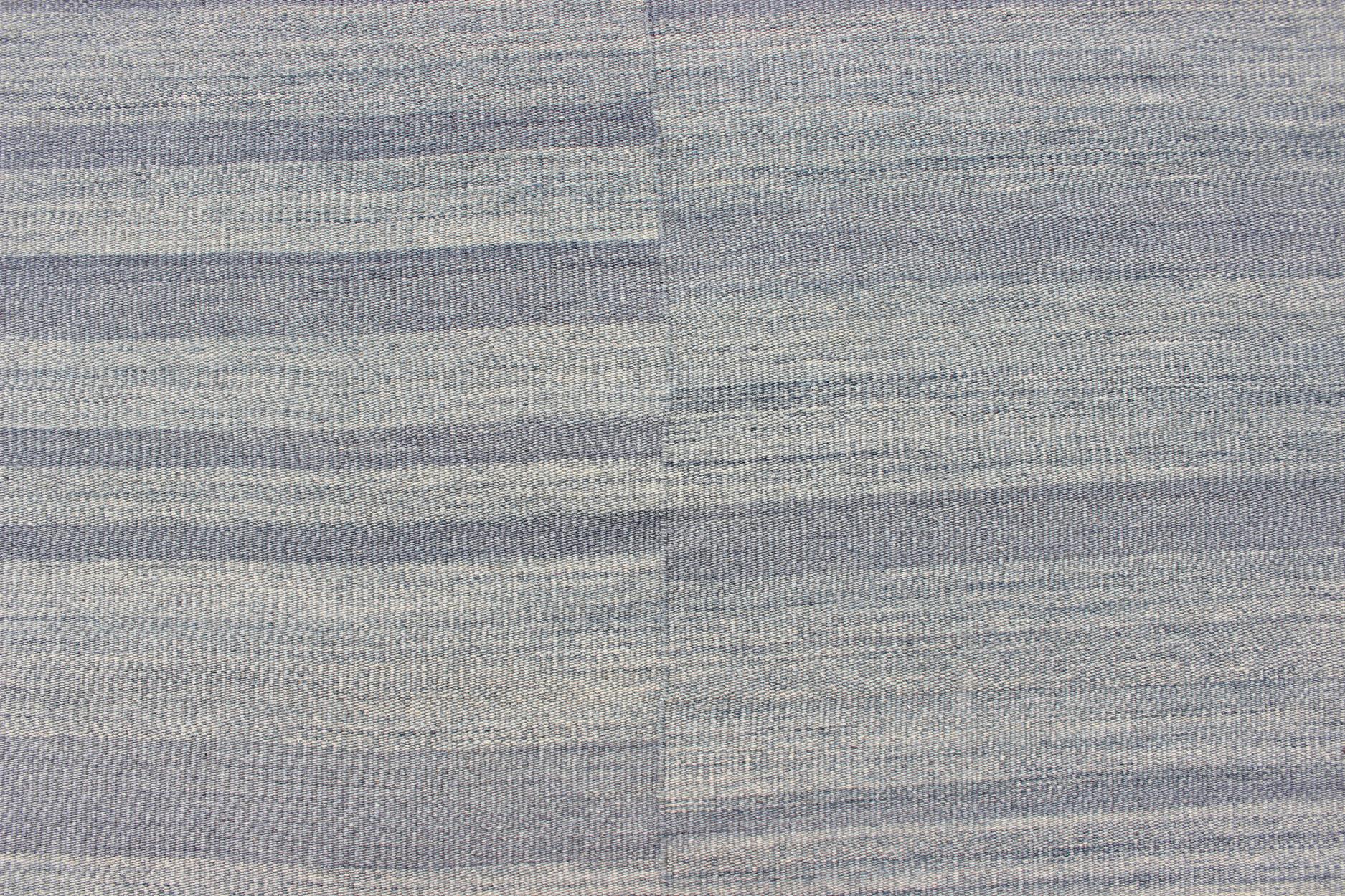 XXI secolo e contemporaneo Kilim a trama piatta di grandi dimensioni a righe variegate con un design moderno 12'0 X 16'5 in vendita