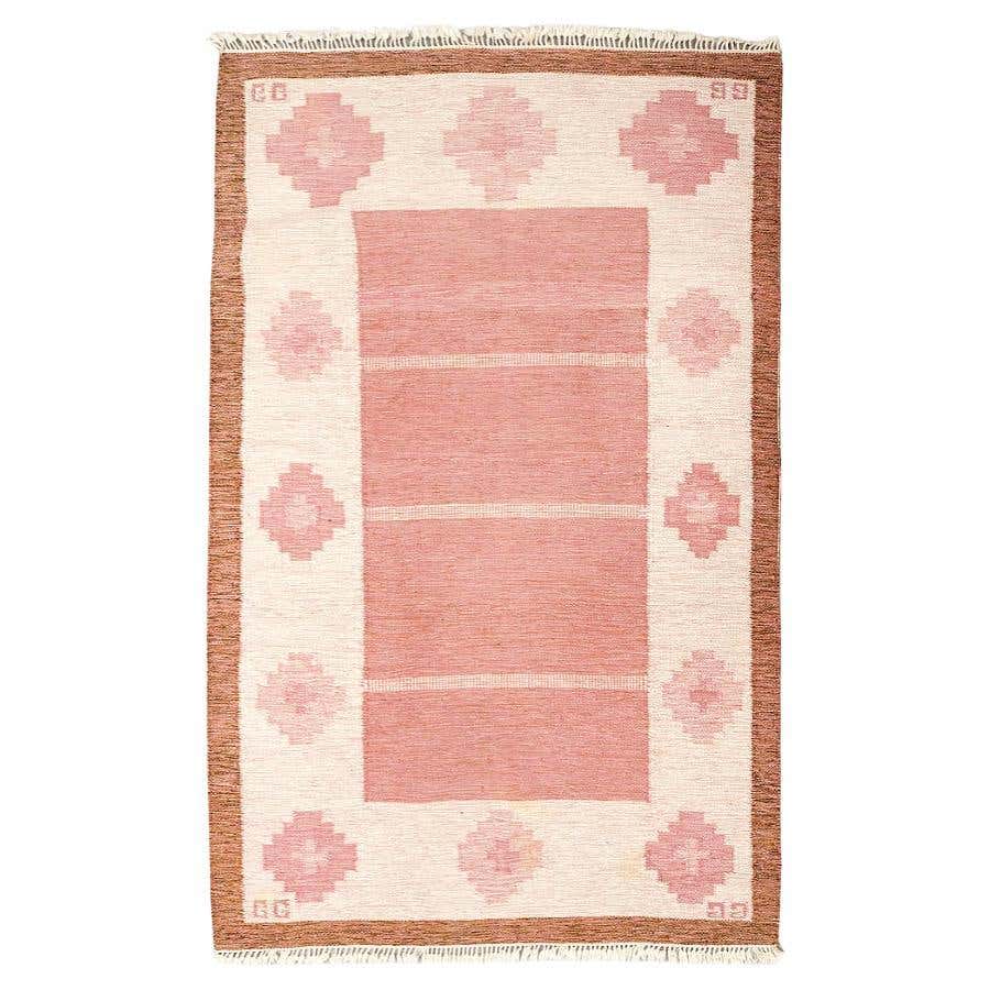 Large Finnish Flat Wave Rug, Circa 1930s For Sale at 1stDibs