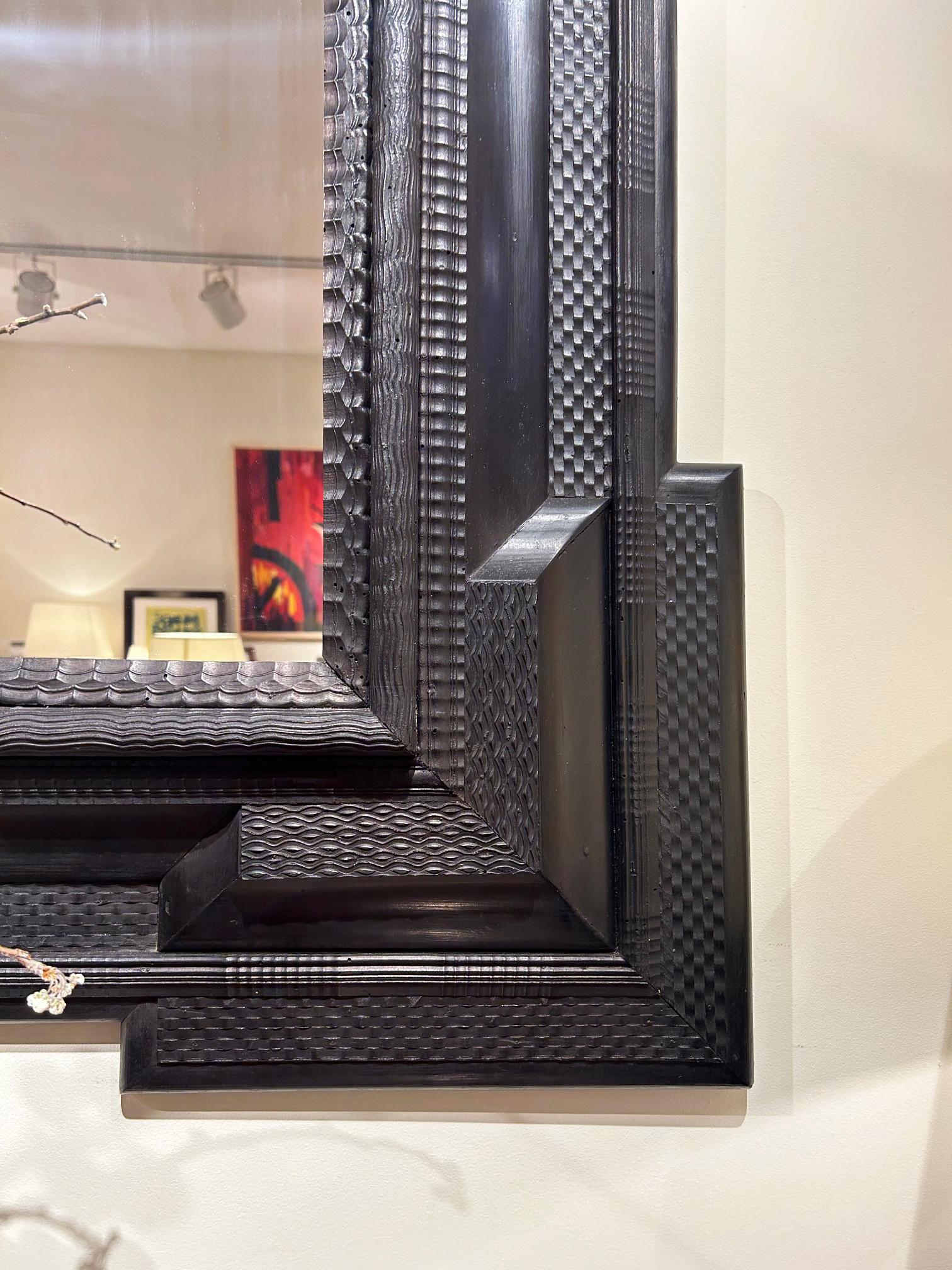 19th Century Large Flemish Style Mirror