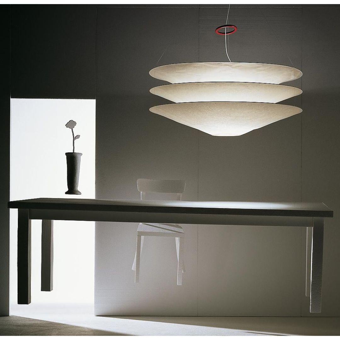 Enameled Large 'Floatation' Japanese Paper Suspension Lamp for Ingo Maurer For Sale