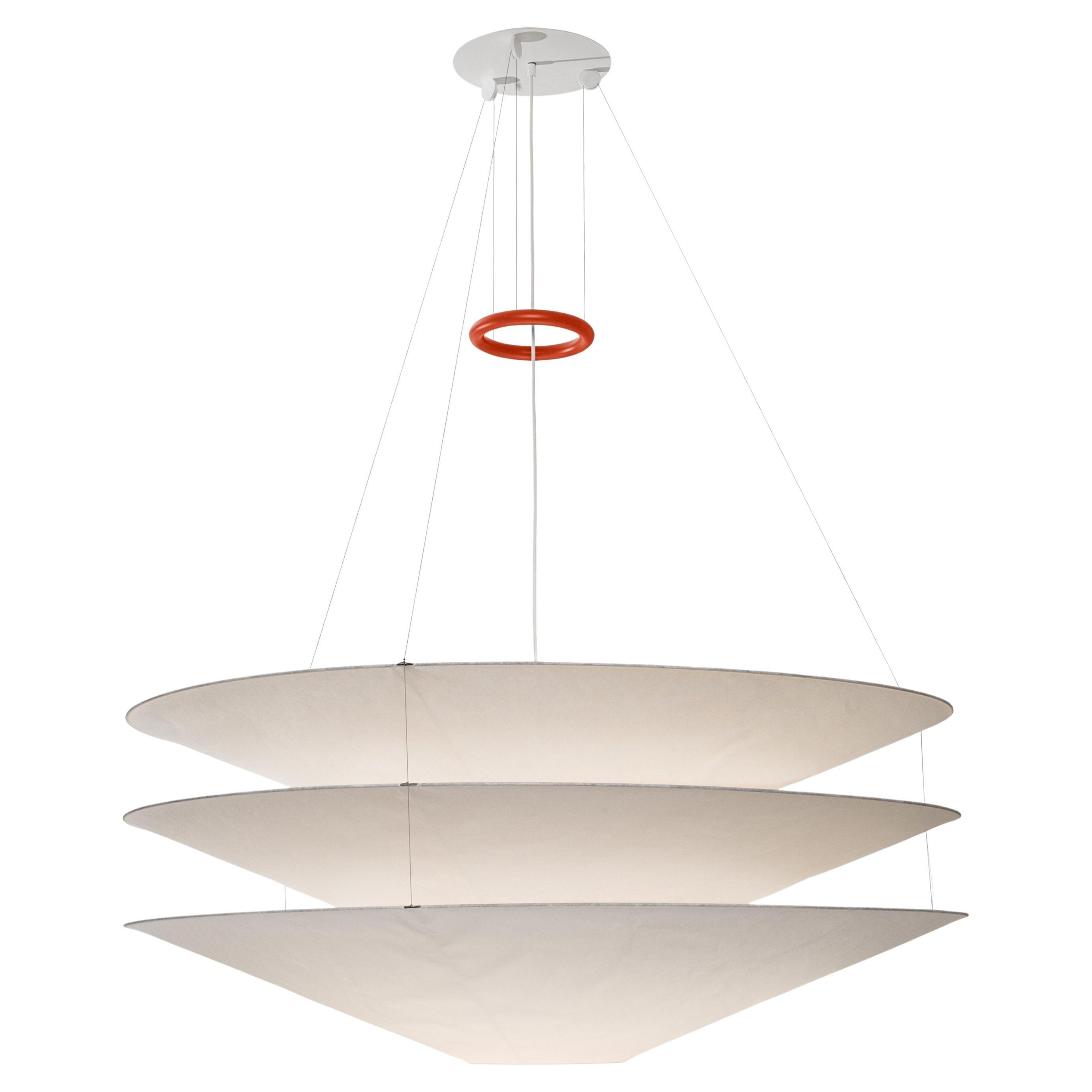 Grande lampe à suspension en papier japonais « Floration » d
Ingo Maurer