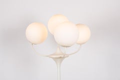 Large floor lamp, 4 branches with opalines, by Eva Renée Nele for Temde 1960.