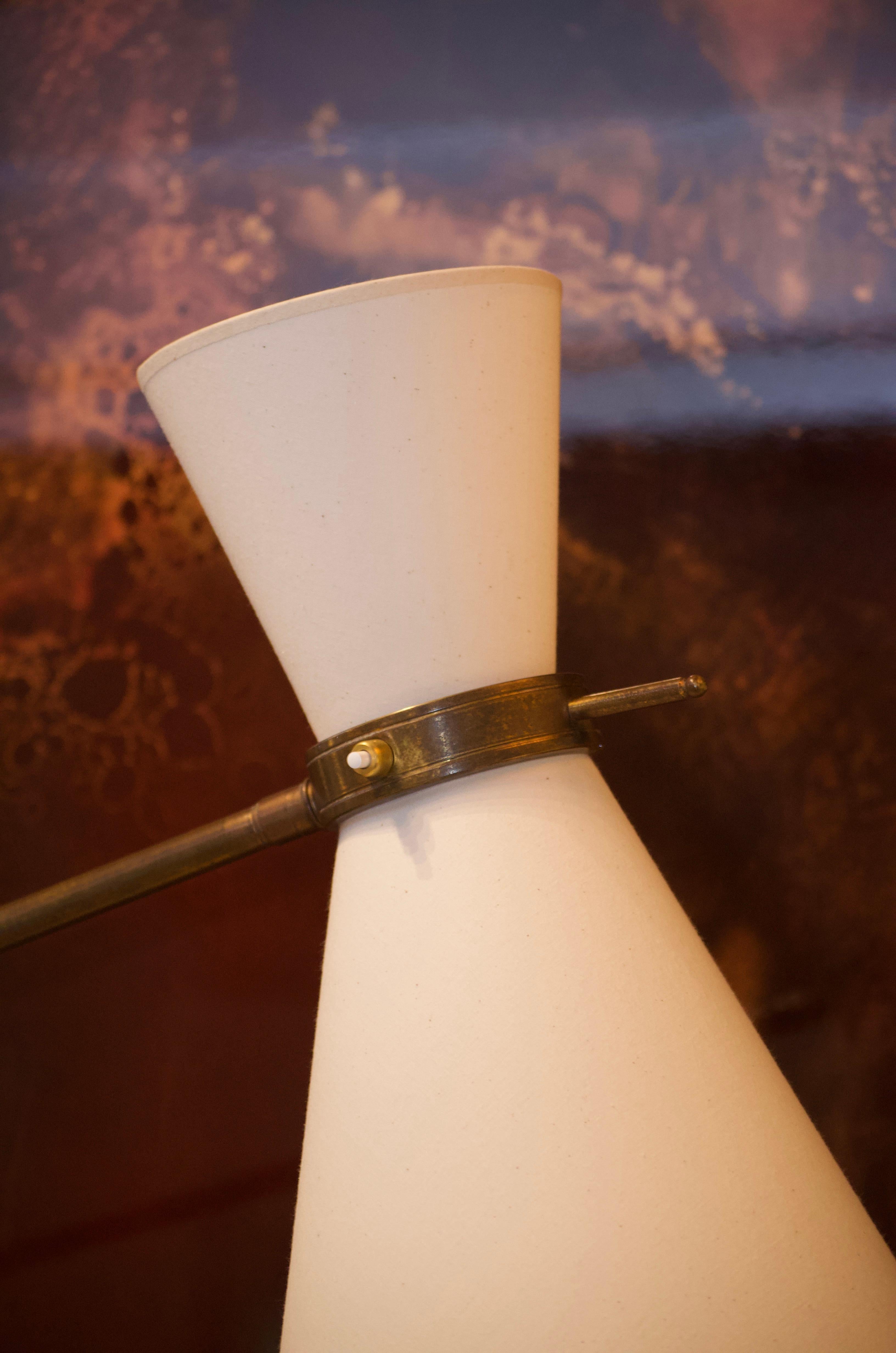 Mid-Century Modern Large Floor Lamp by Stablet, France, circa 1950 For Sale