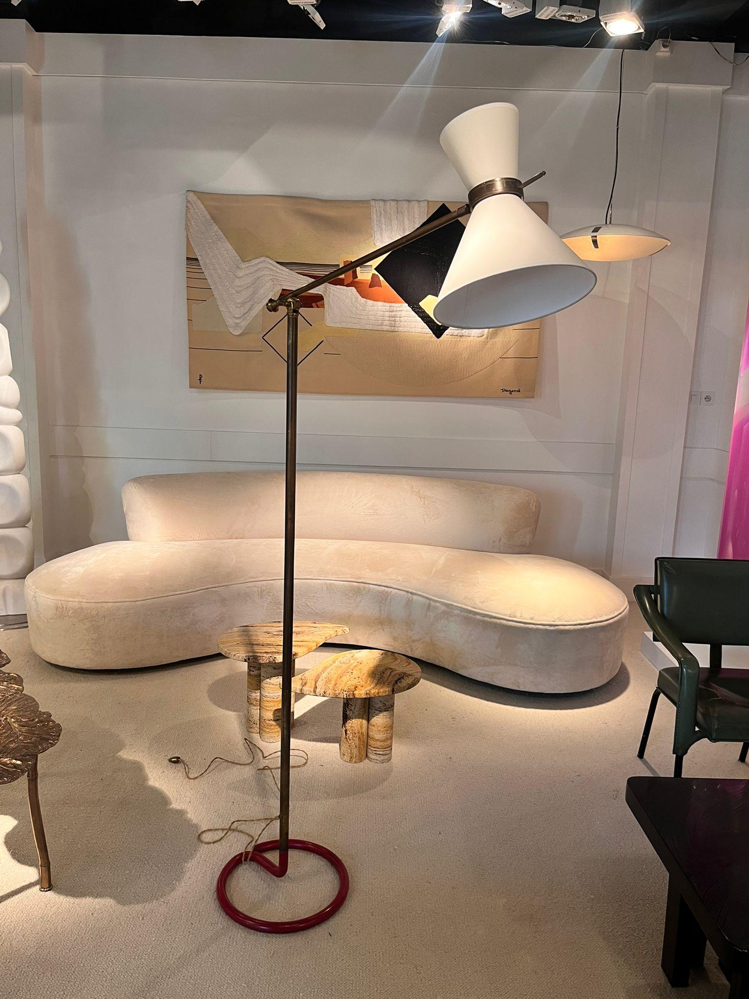 Large Floor Lamp by Stablet, France, circa 1950 In Good Condition For Sale In Saint-Ouen, FR