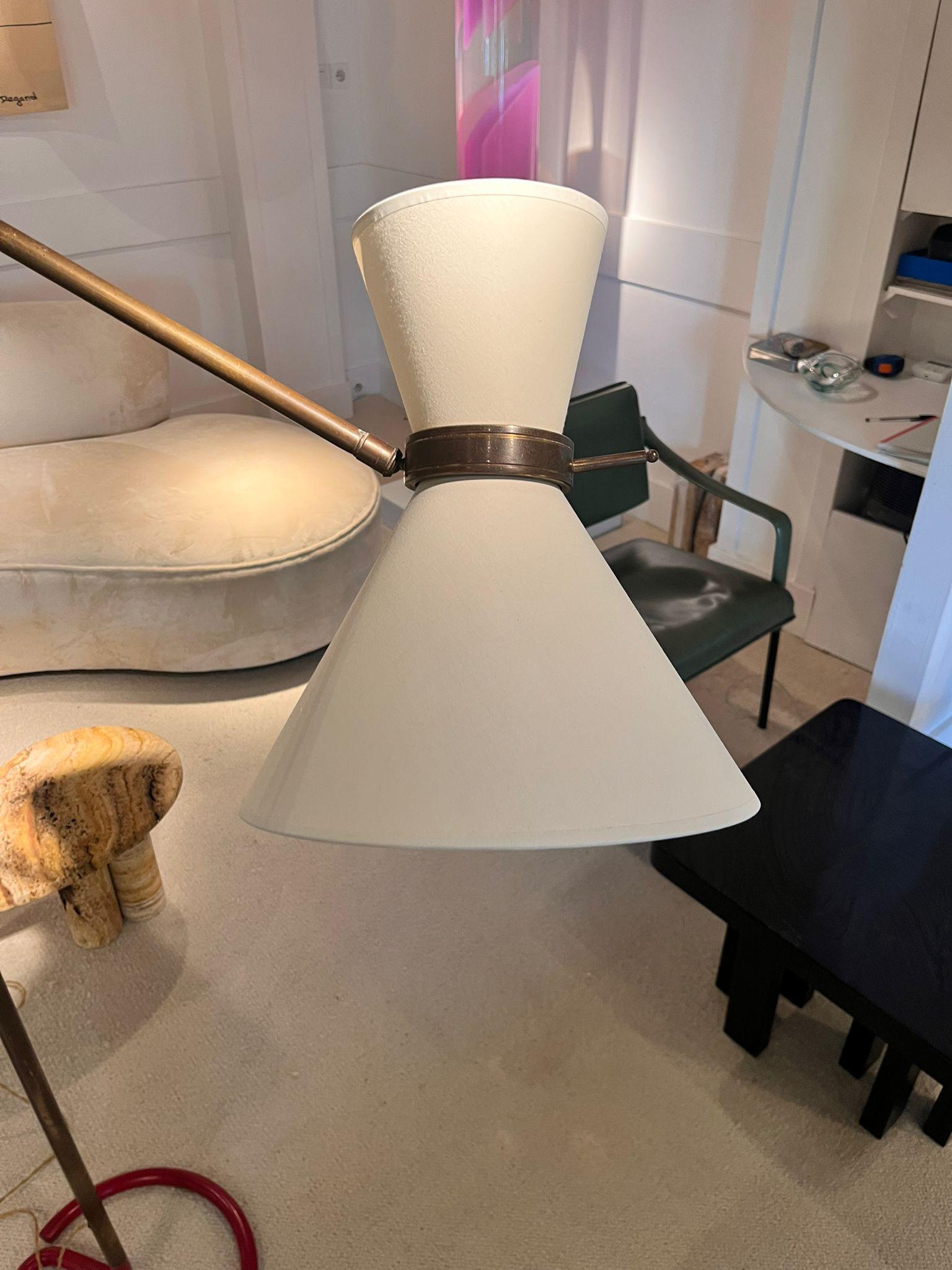 Mid-20th Century Large Floor Lamp by Stablet, France, circa 1950 For Sale