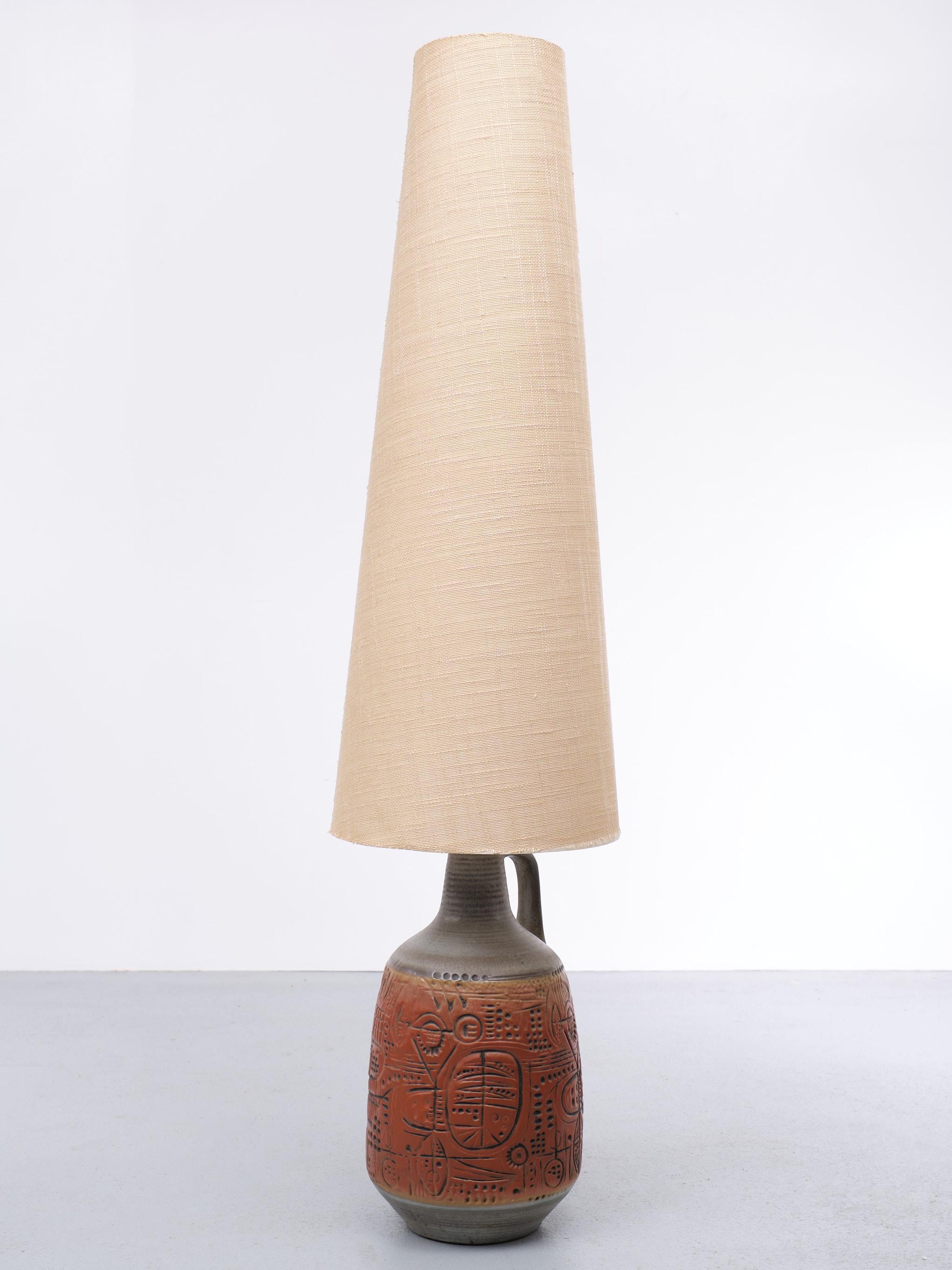 Mid-Century Modern Grand lampadaire Gerda Heuckeroth pour Carstens Tönnieshof   L'Allemagne des années 1960  en vente