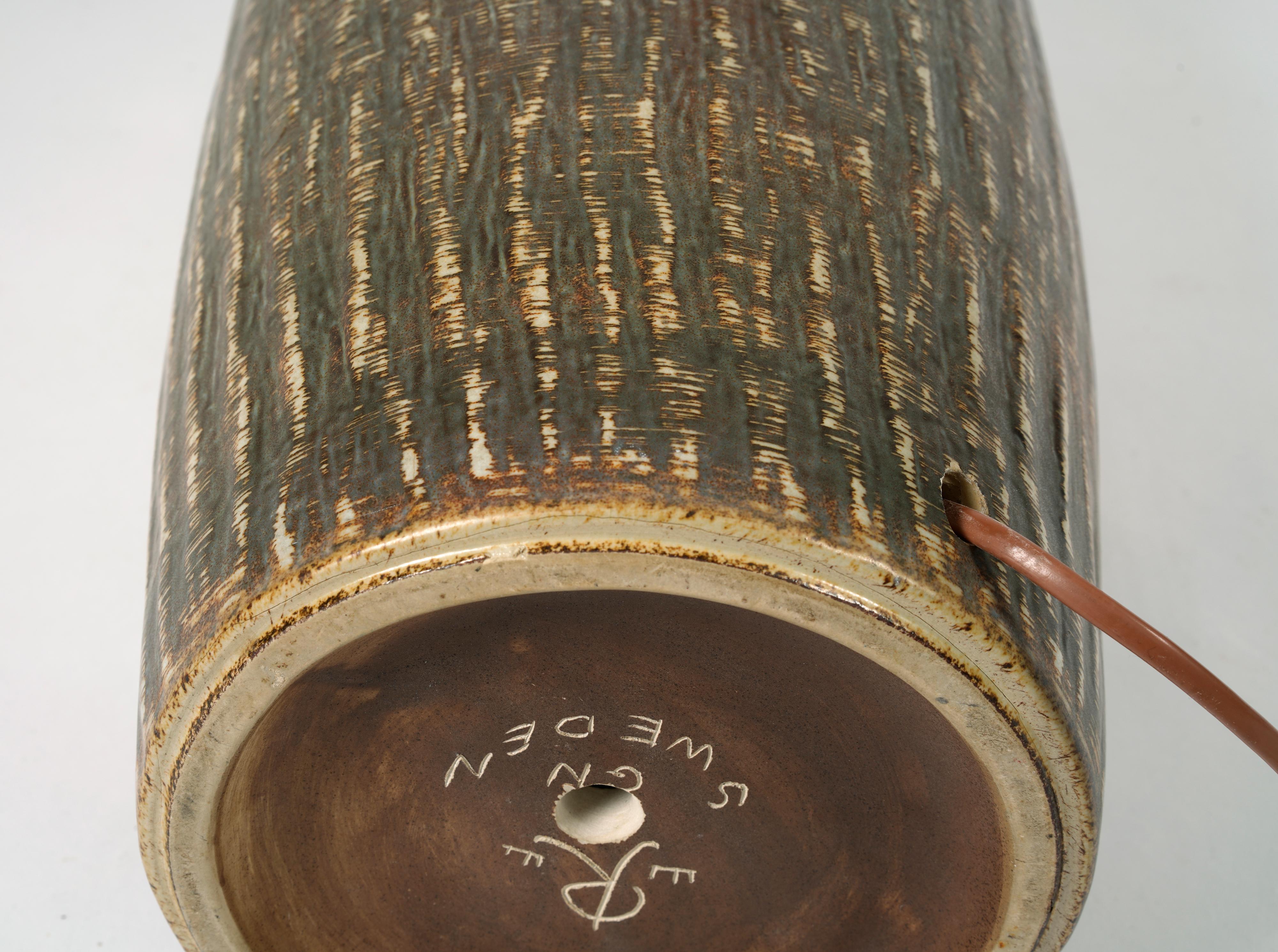 Grand lampadaire en grès émaillé de Gunnar Nylund, modèle 