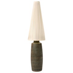 Large floor lamp in glazed stoneware by Gunnar Nylund, model "Rubus", 1950s