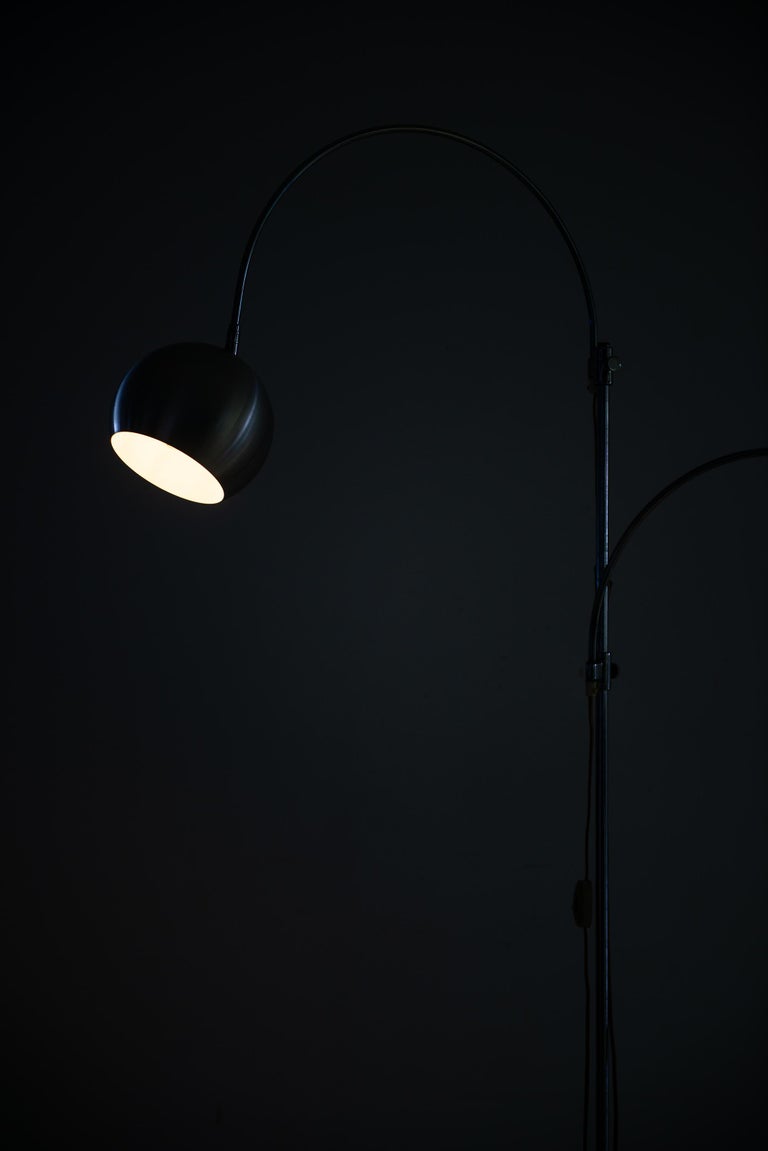 Large Floor Lamp with 2 Flexible Arms Produced in Italy For Sale at