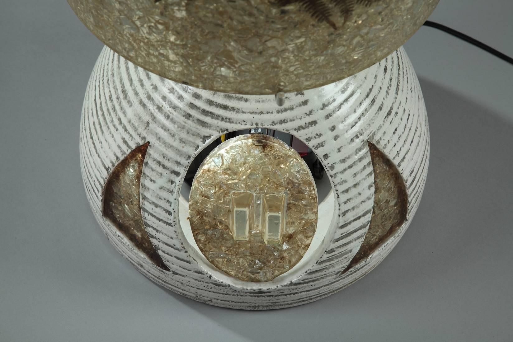 Grand lampadaire avec pied en céramique par Ateliers Accolay 2