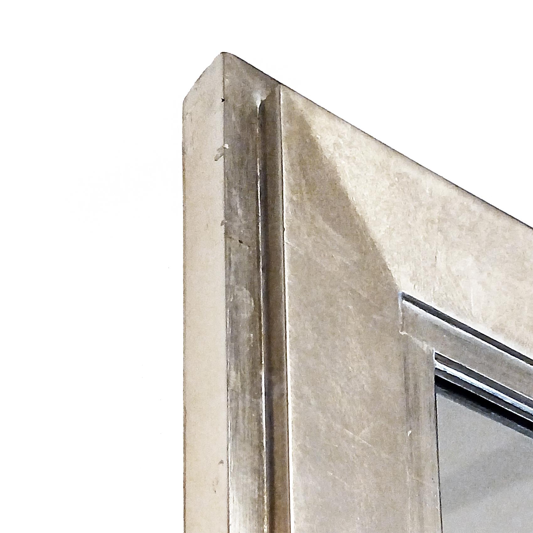 Großer Bodenspiegel mit blattförmigem Rahmen aus Metall, von Vicente Wolf (Handbemalt) im Angebot