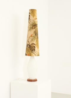 Large Floor or Table Lamp with Opal Glass Base, Germany, 1950's