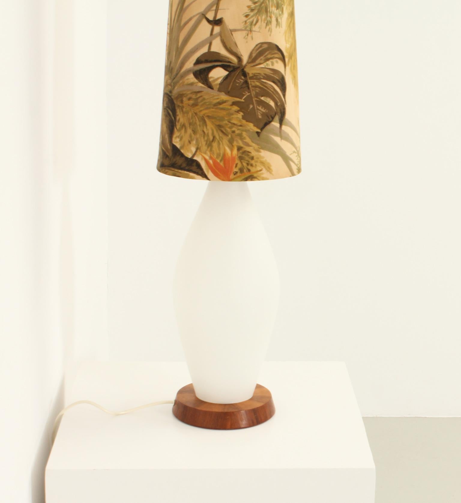 floor lamp with glass base
