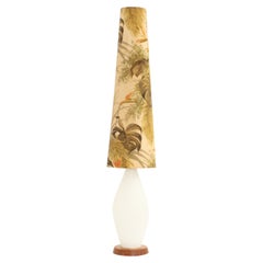 Large Floor or Table Lamp with Opal Glass Base, Germany, 1950's