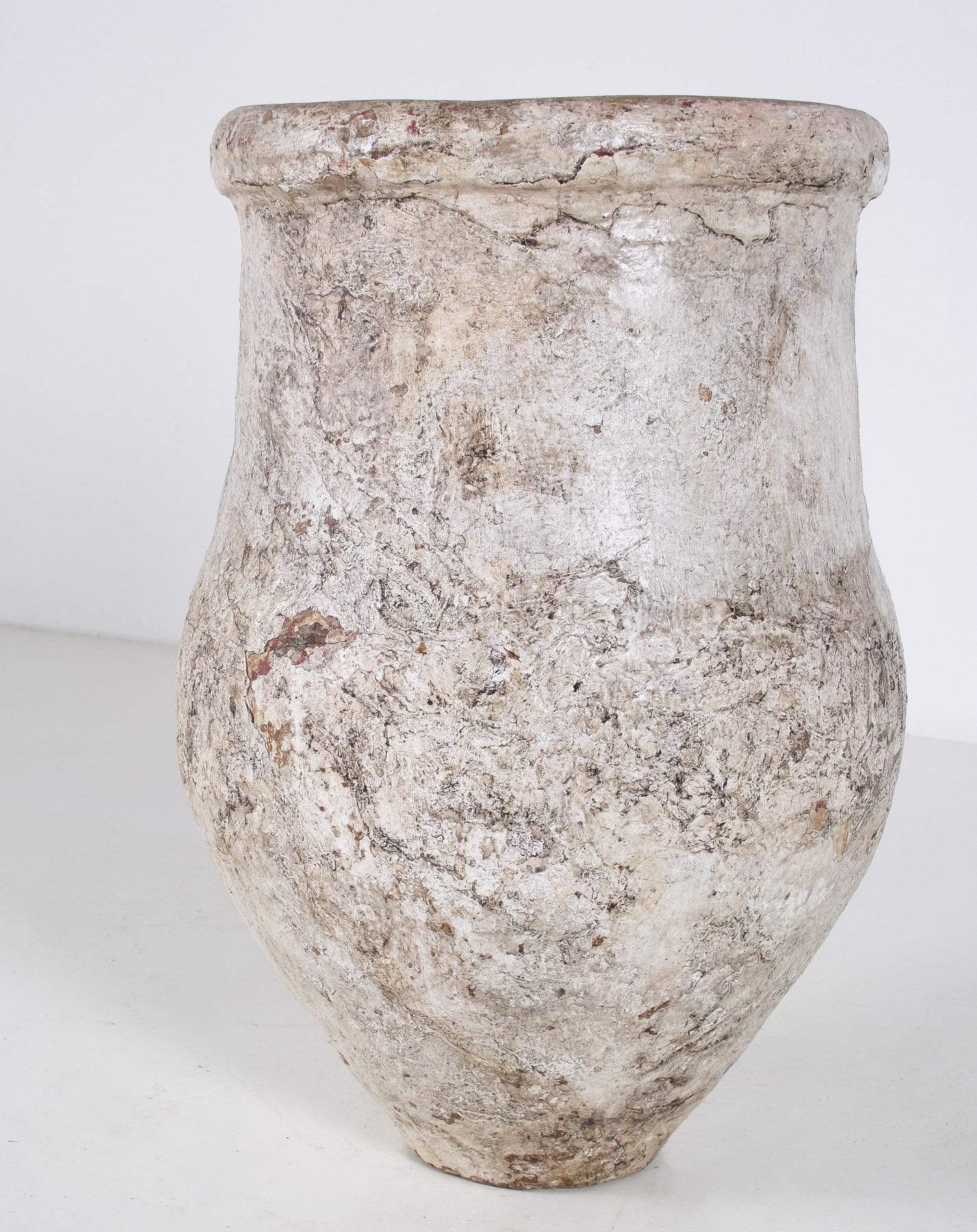 Large Floor Standing Amphora Olive Pot Garden Planter with Weathered Aged Patina 5