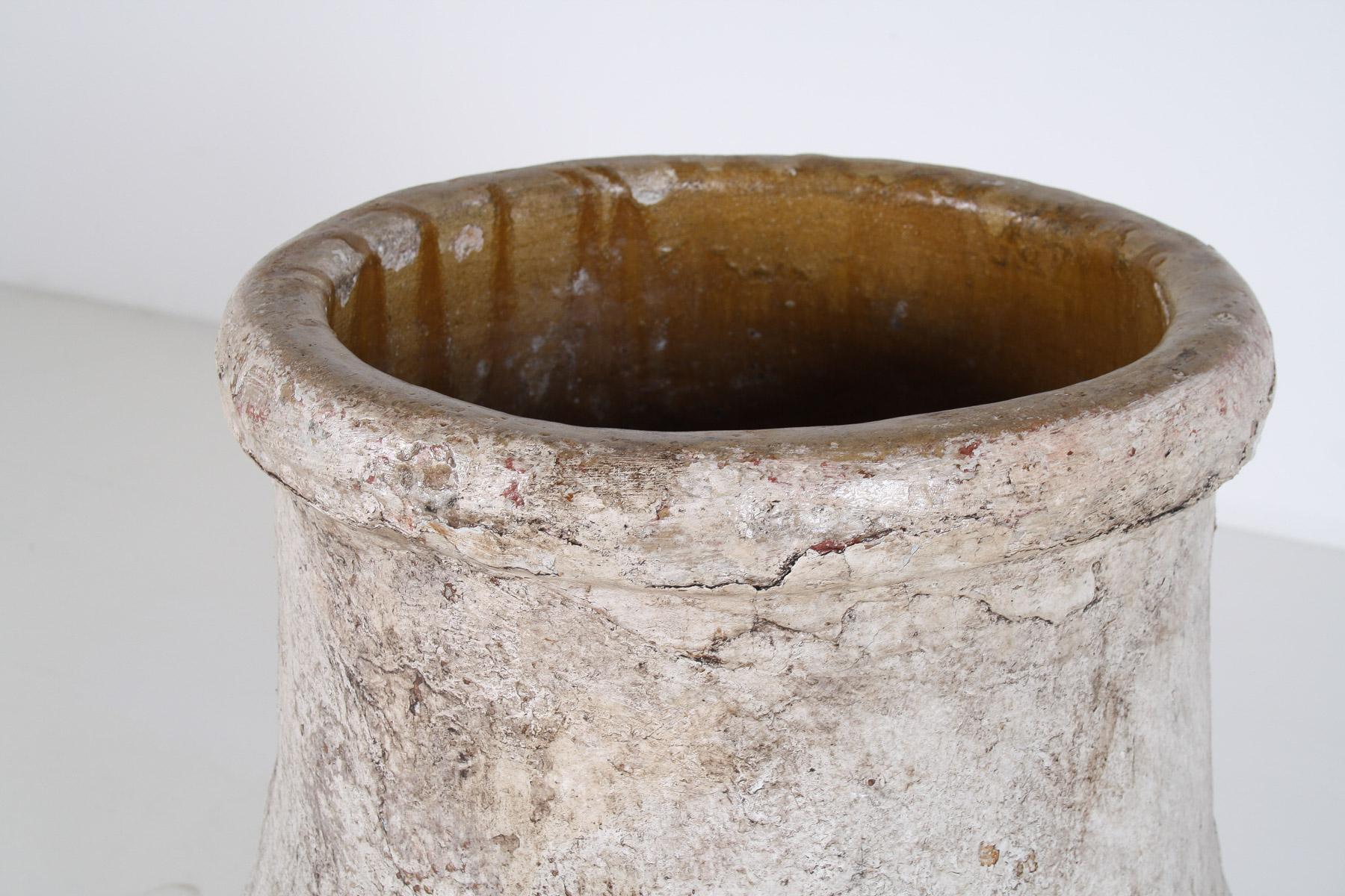 Large Floor Standing Amphora Olive Pot Garden Planter with Weathered Aged Patina 6