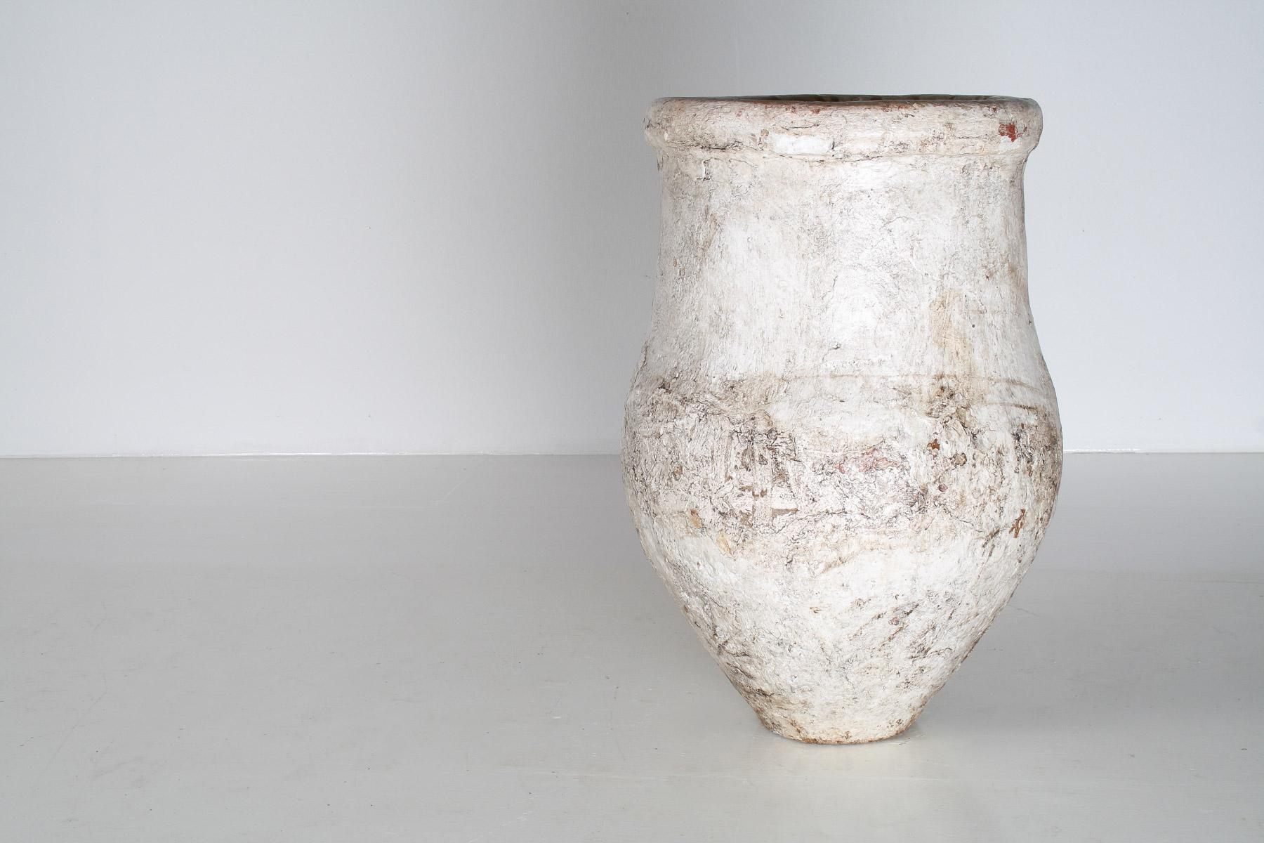 Large Floor Standing Amphora Olive Pot Garden Planter with Weathered Aged Patina 11