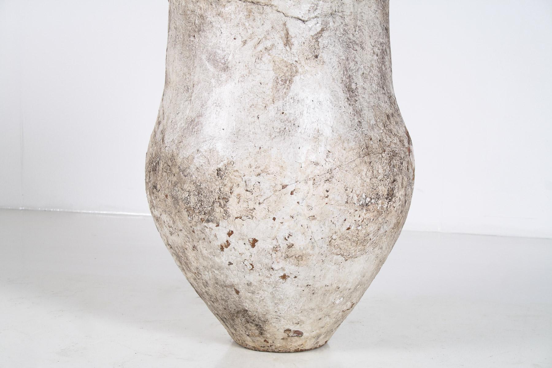 Large Floor Standing Amphora Olive Pot Garden Planter with Weathered Aged Patina 2