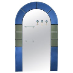 Large Floor Standing Hall Mirror with Coat Hooks