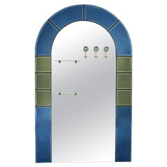 Large Floor Standing Hall Mirror with Coat Hooks