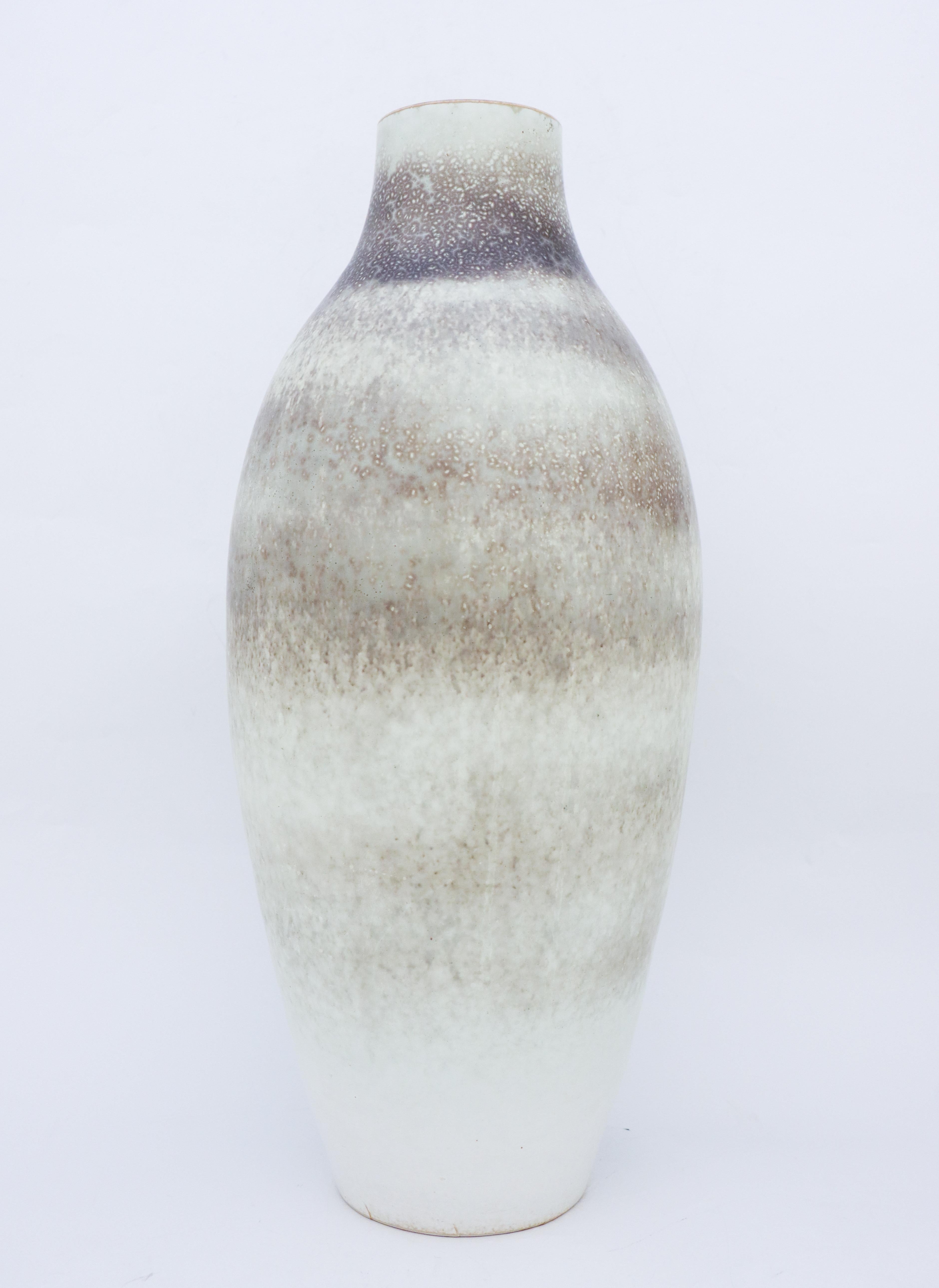 Swedish Large Floor Vase, Carl-Harry Stålhane, Rörstrand 1950s, Grey Speckled Stoneware