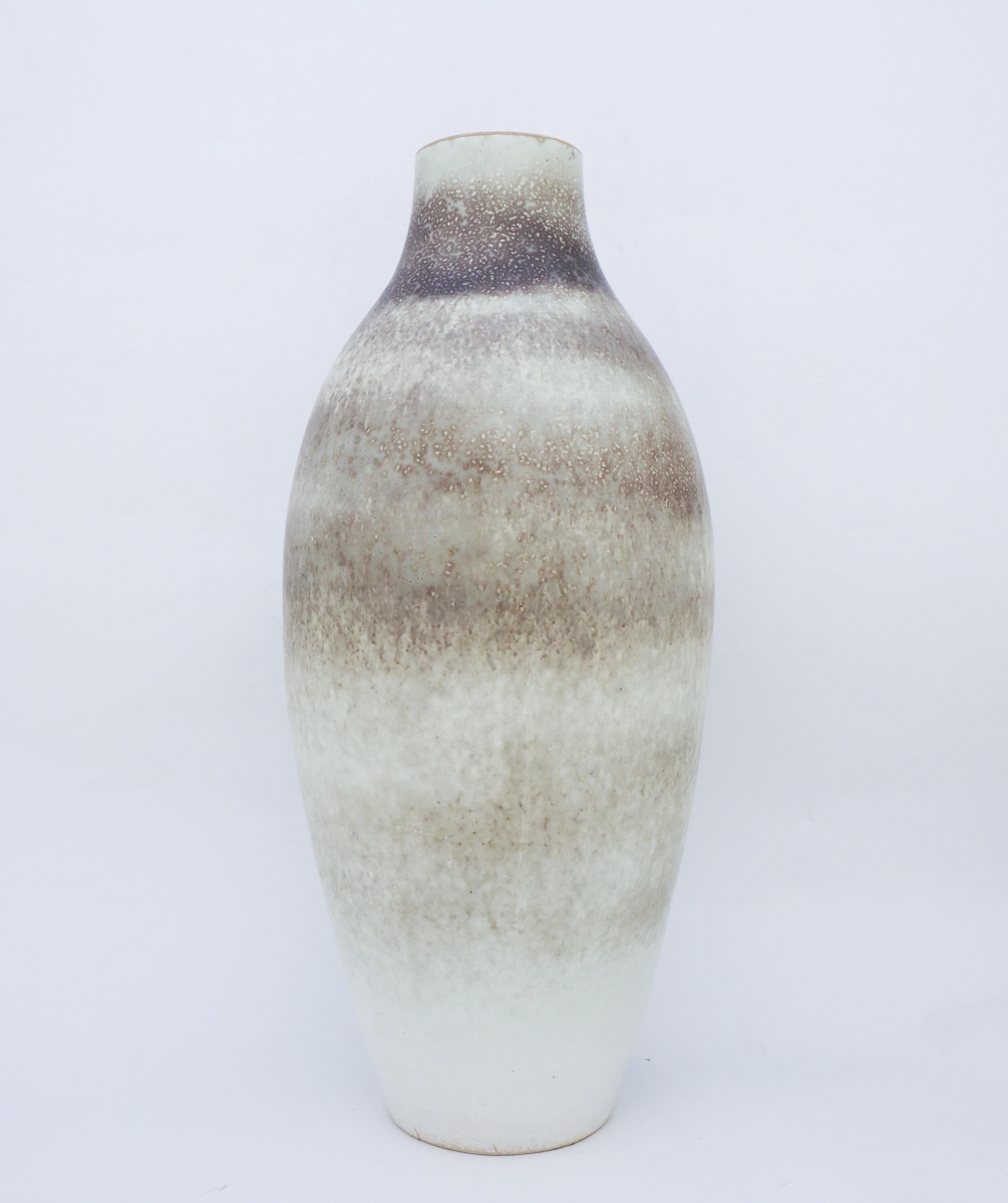 Large Floor Vase, Carl-Harry Stålhane, Rörstrand 1950s, Grey Speckled Stoneware In Good Condition In Stockholm, SE