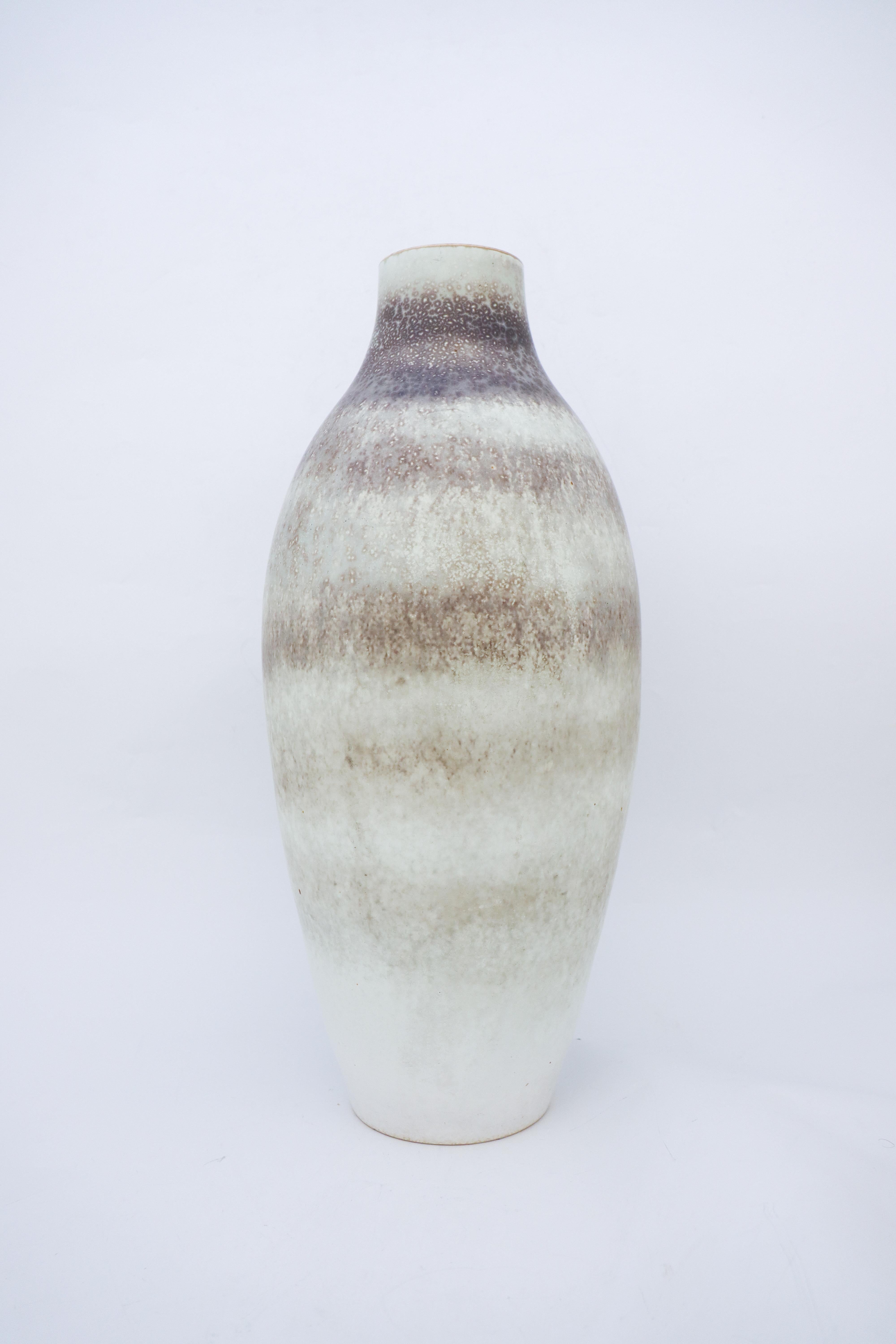 Large Floor Vase, Carl-Harry Stålhane, Rörstrand 1950s, Grey Speckled Stoneware 1