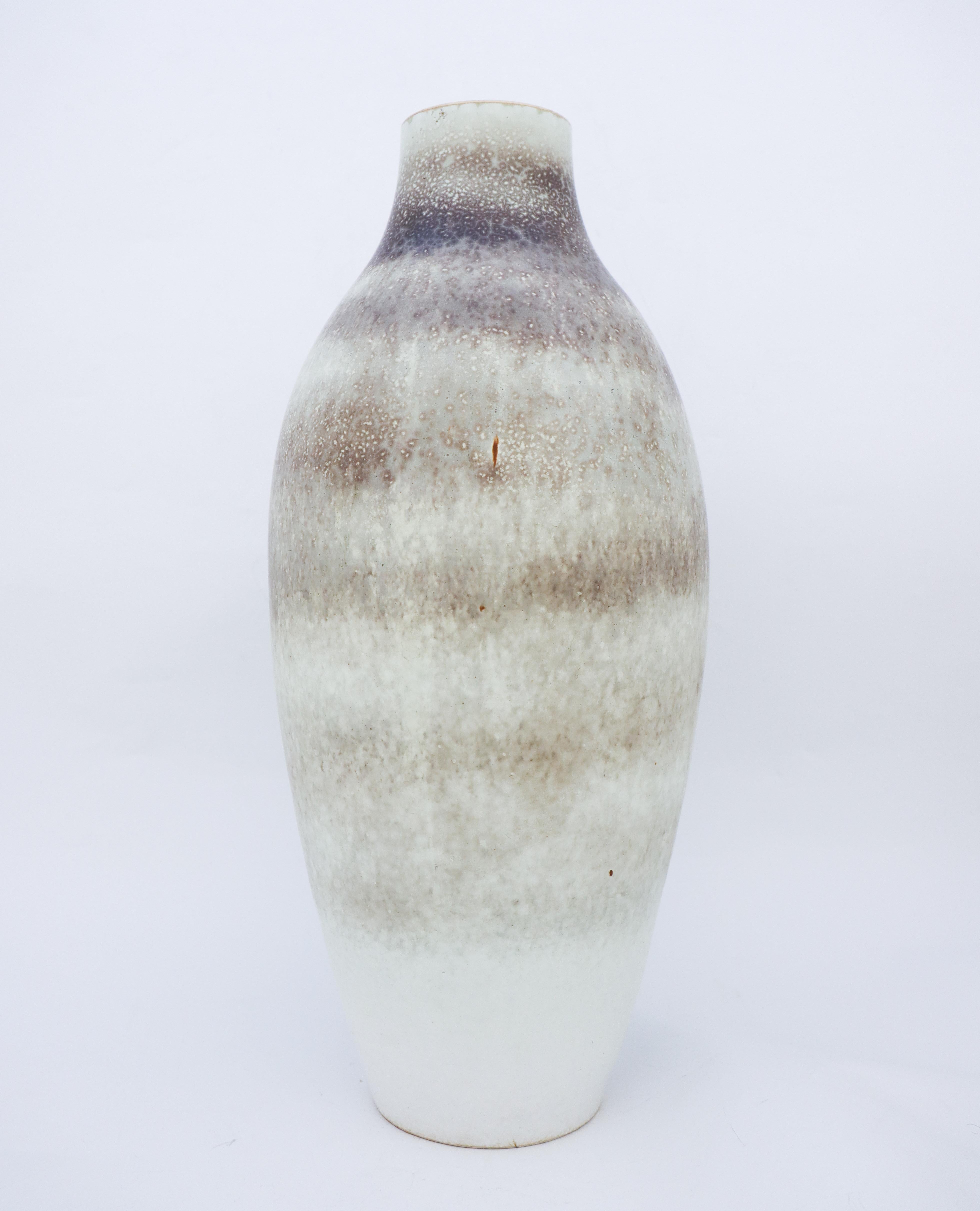 Large Floor Vase, Carl-Harry Stålhane, Rörstrand 1950s, Grey Speckled Stoneware 3