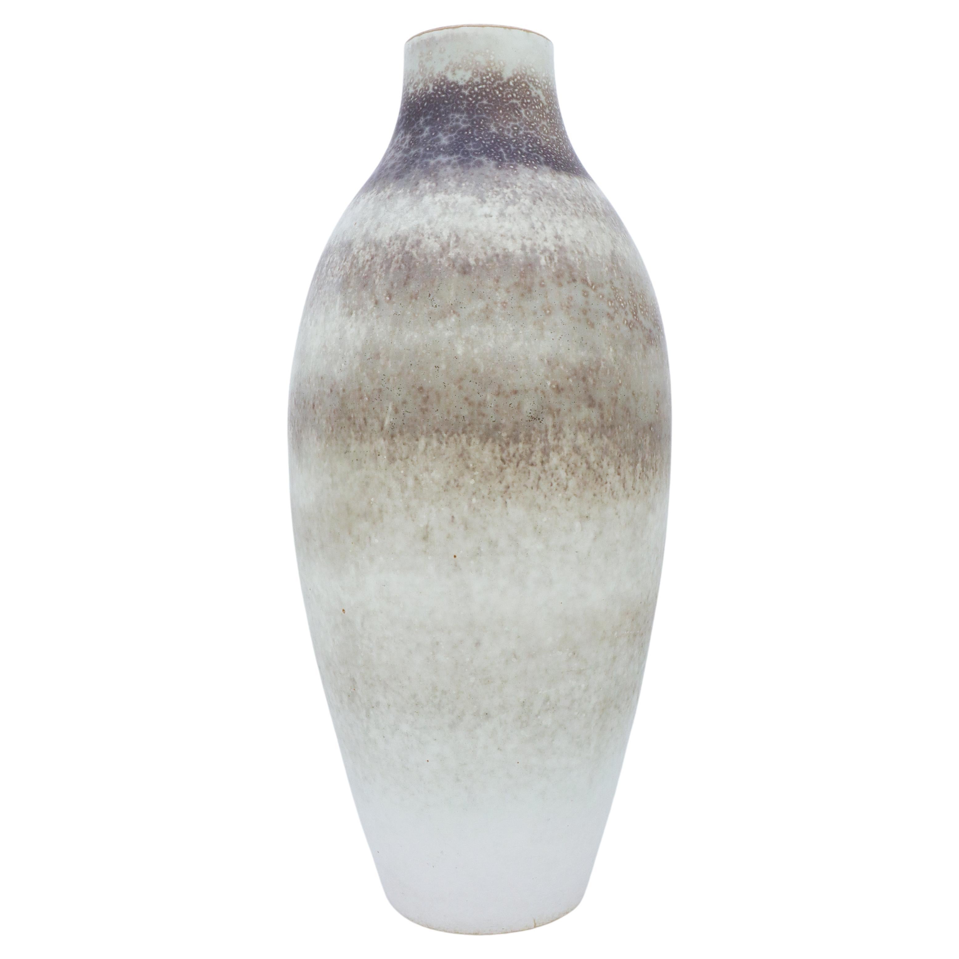 Large Floor Vase, Carl-Harry Stålhane, Rörstrand 1950s, Grey Speckled Stoneware