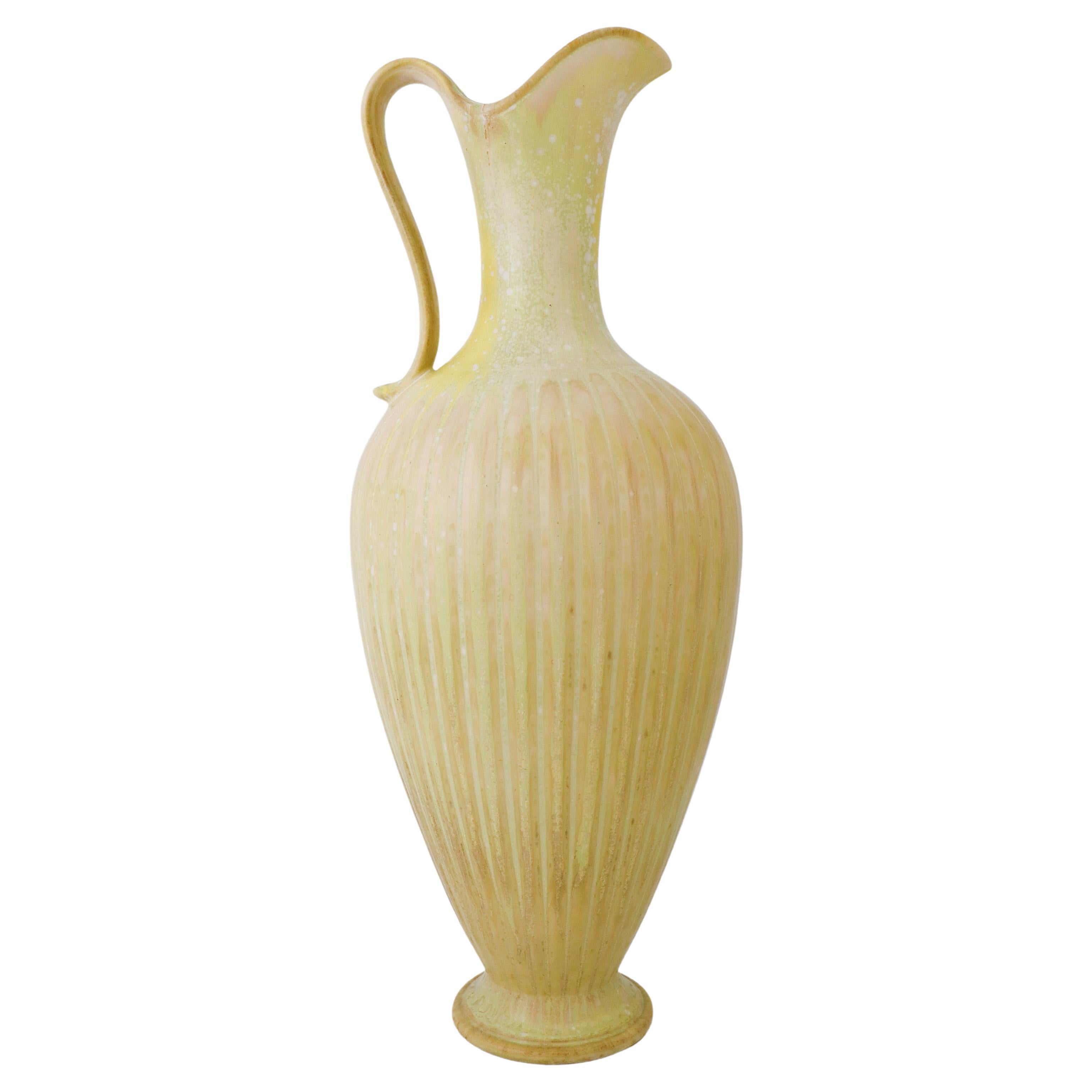 Large Floor Vase - Green Speckled Glaze - Gunnar Nylund Rörstrand  For Sale