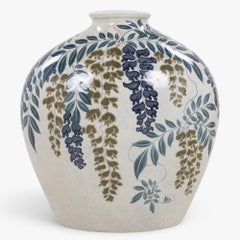 Large floor vase in porcelain by Achton Friis