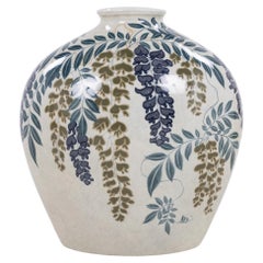 Large floor vase in porcelain by Achton Friis