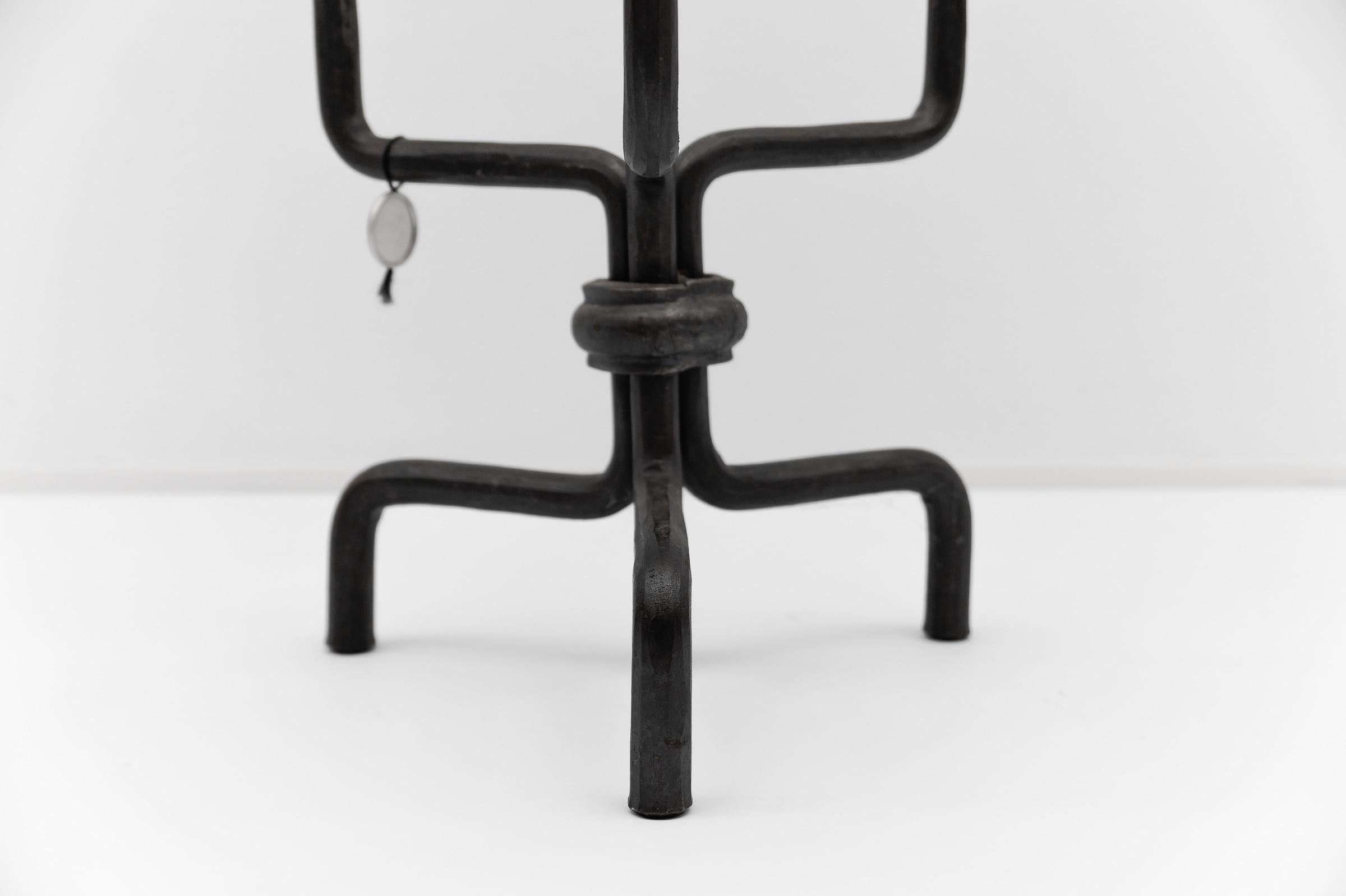 Iron Large Floor Wrought Candle Holder by Manfred Bredohl Vulkanschmiede, 1970s For Sale