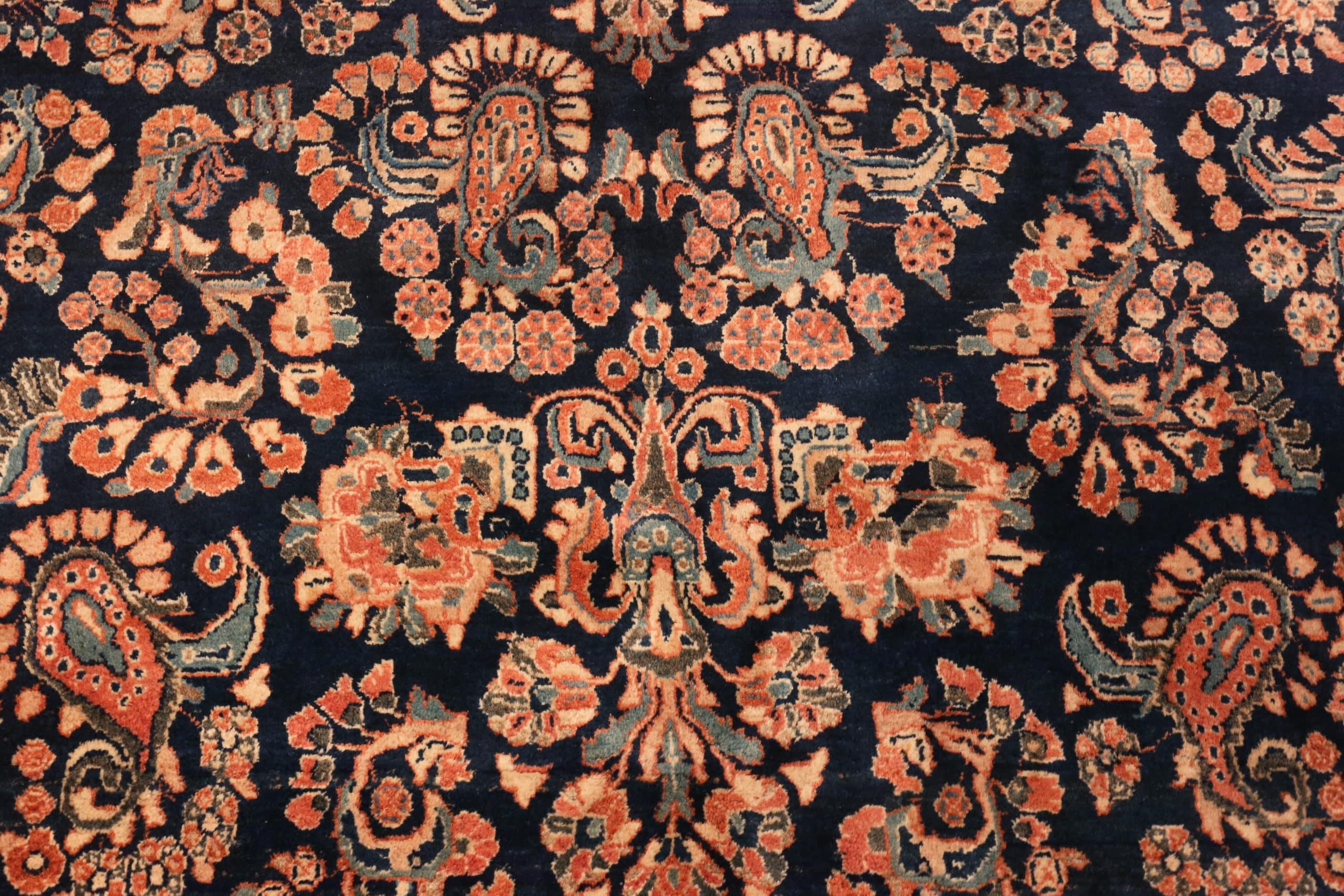 Hand-Knotted Nazmiyal Collection Floral Antique Persian Sarouk Rug. 10 ft x 17 ft