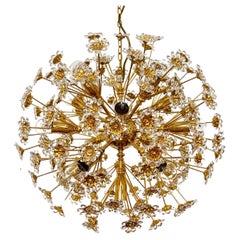 Vintage Large Floral Ball Chandelier by Palwa